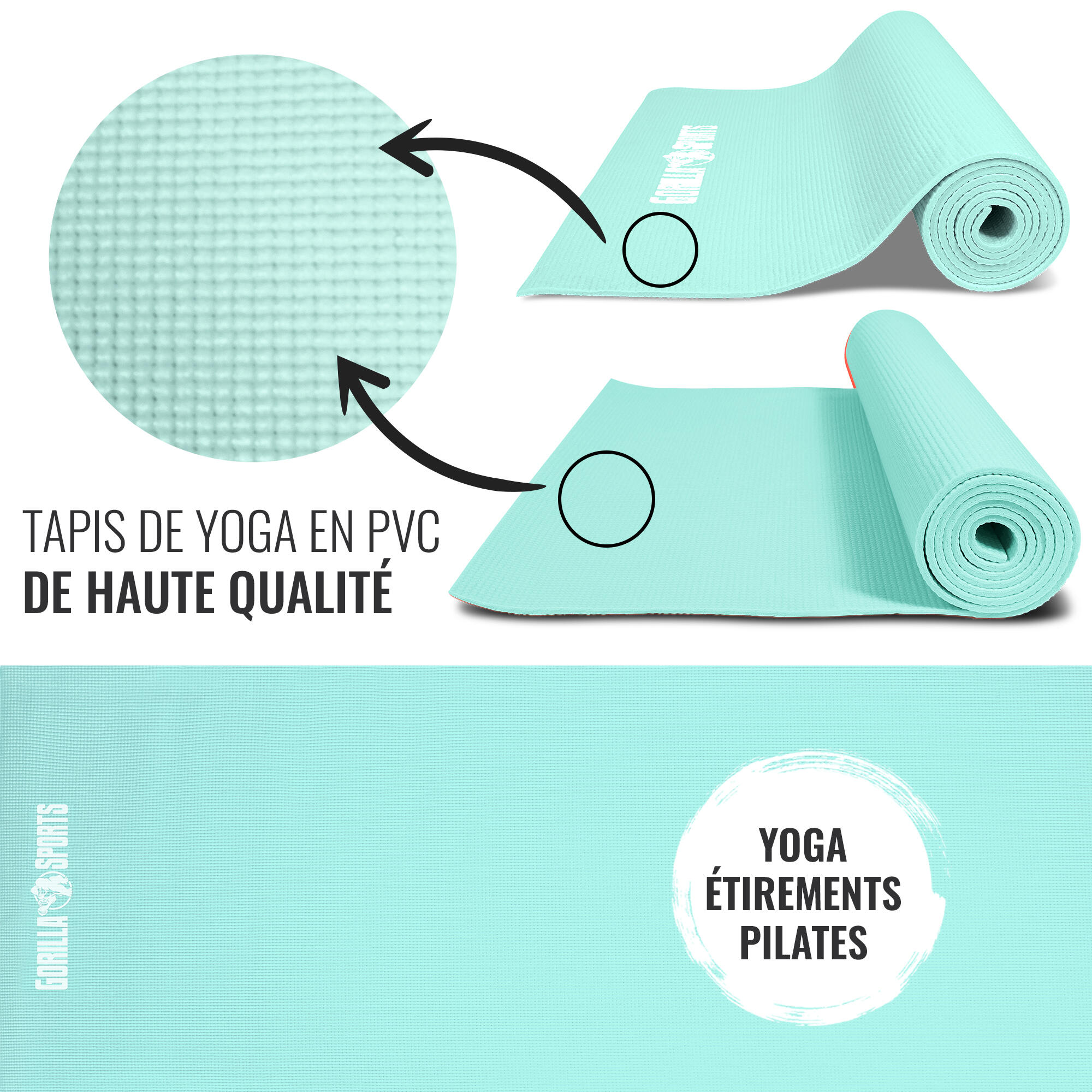 Tapete de ioga em PVC 2/7