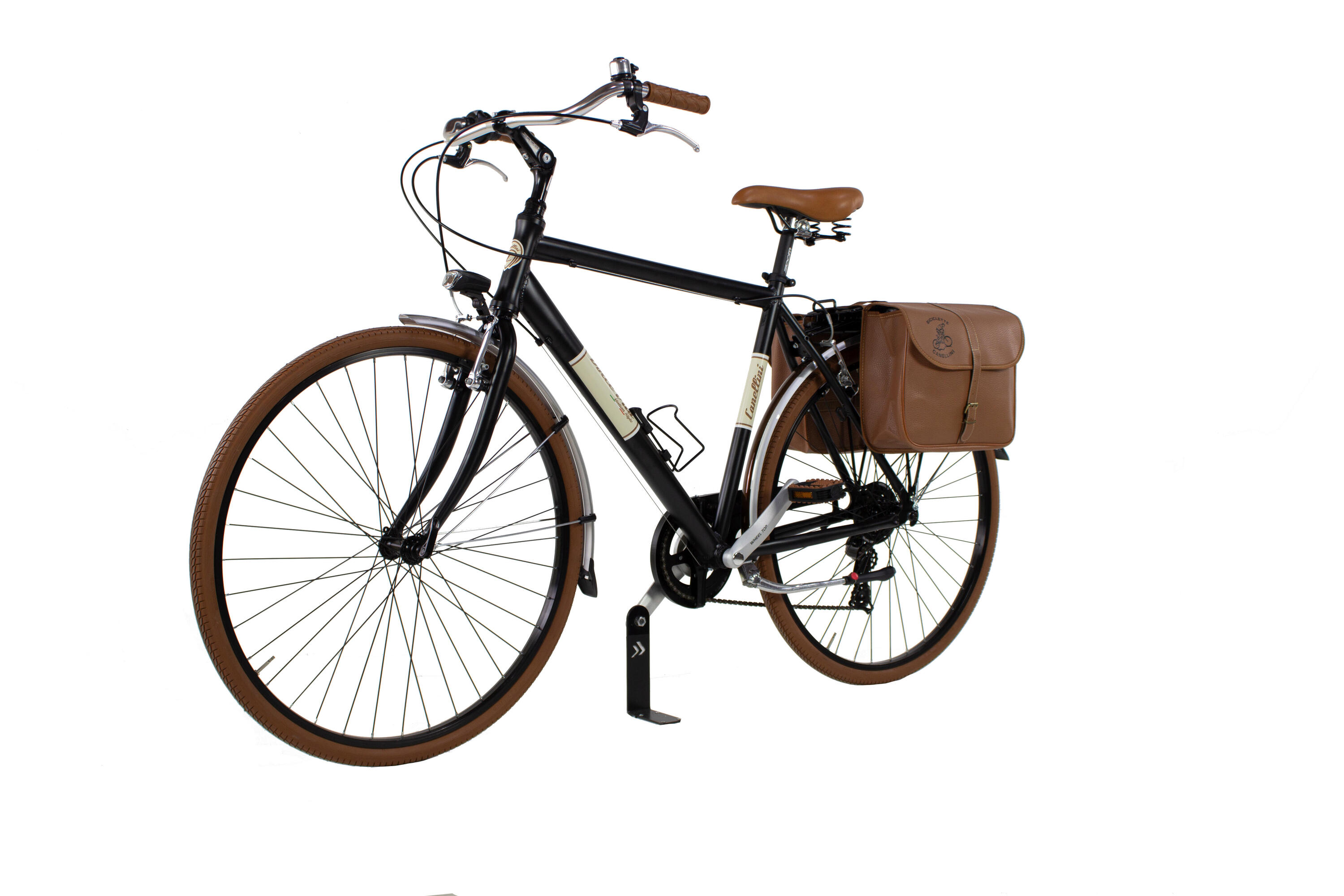 Bici da città Dolce Vita by Canellini uomo con borse - Nero 3/3
