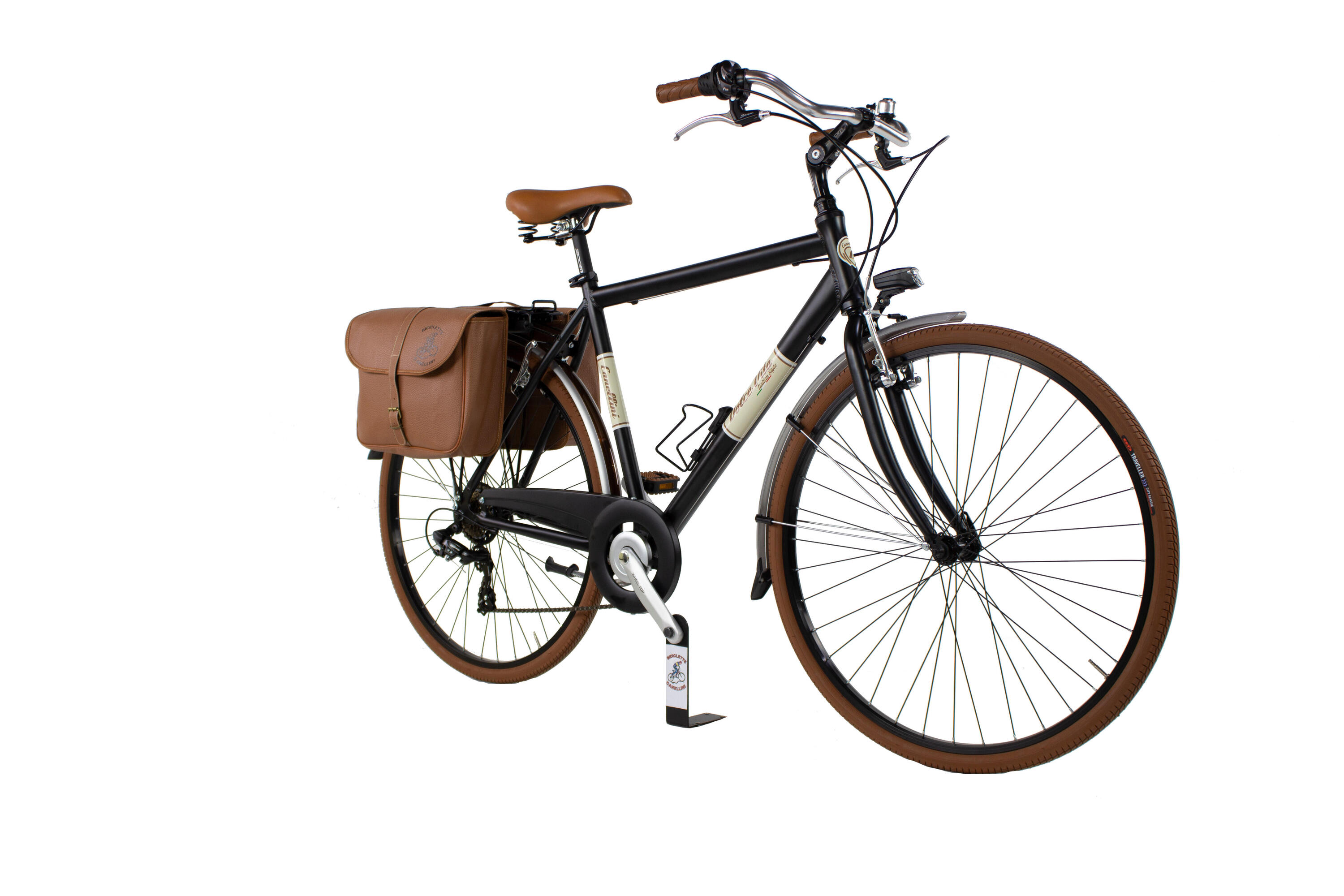 Bici da città Dolce Vita by Canellini uomo con borse - Nero 2/3