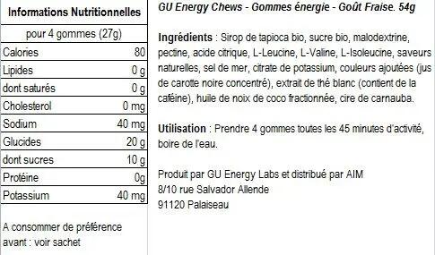 Żelki energetyczne GU Energy Chews Strawberry 2/6