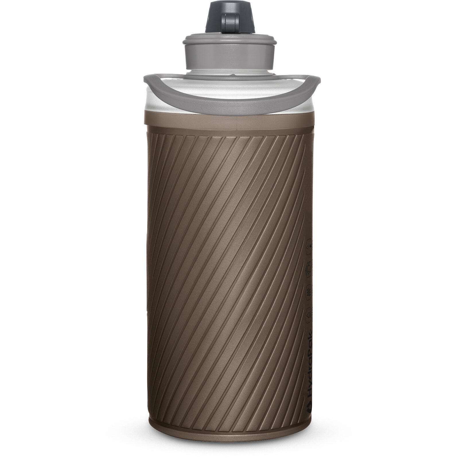 Bouteille Hydrapak Flux 1L gris, ultralégère compressible, bouchon 42 mm 3/5