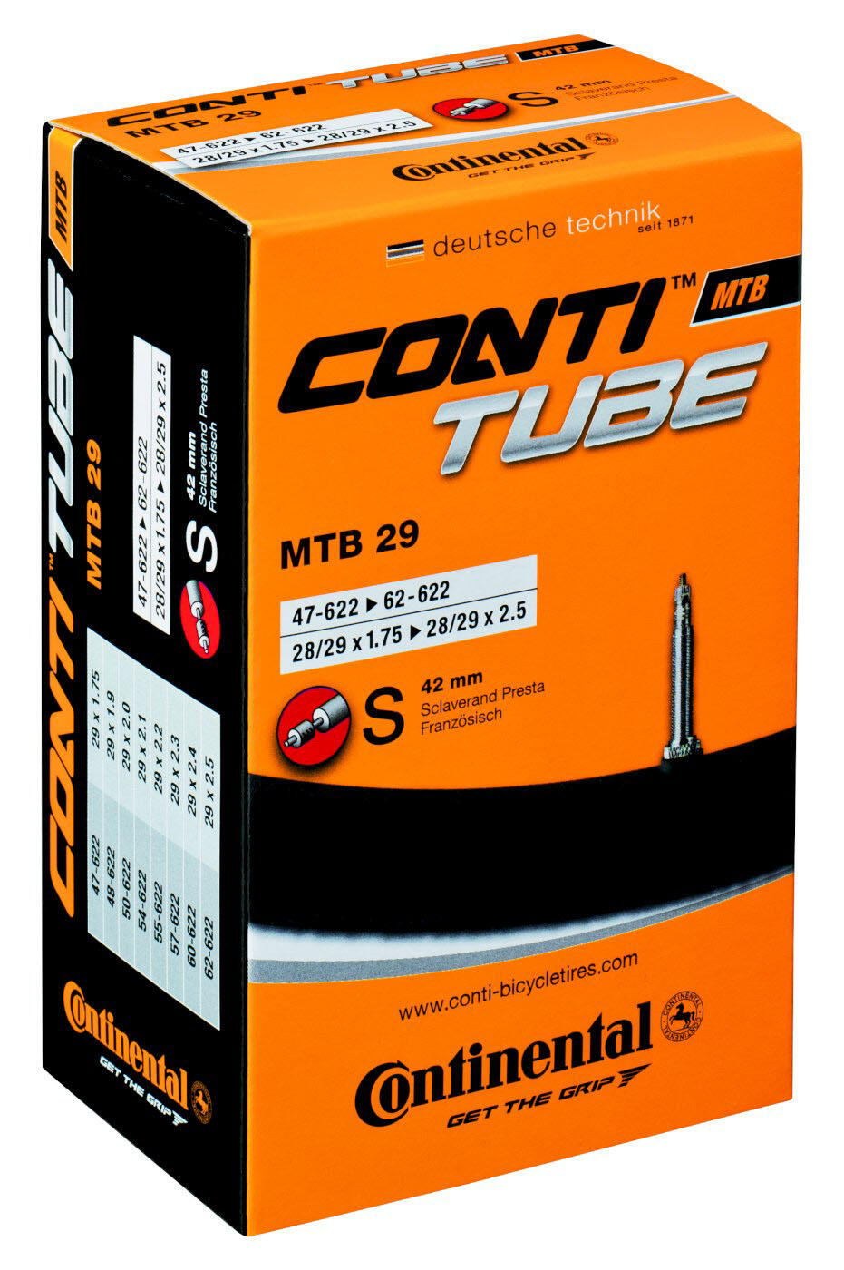 Continental Fahrradschlauch Conti Tube MTB 29"(47/62-622) SV 2/7