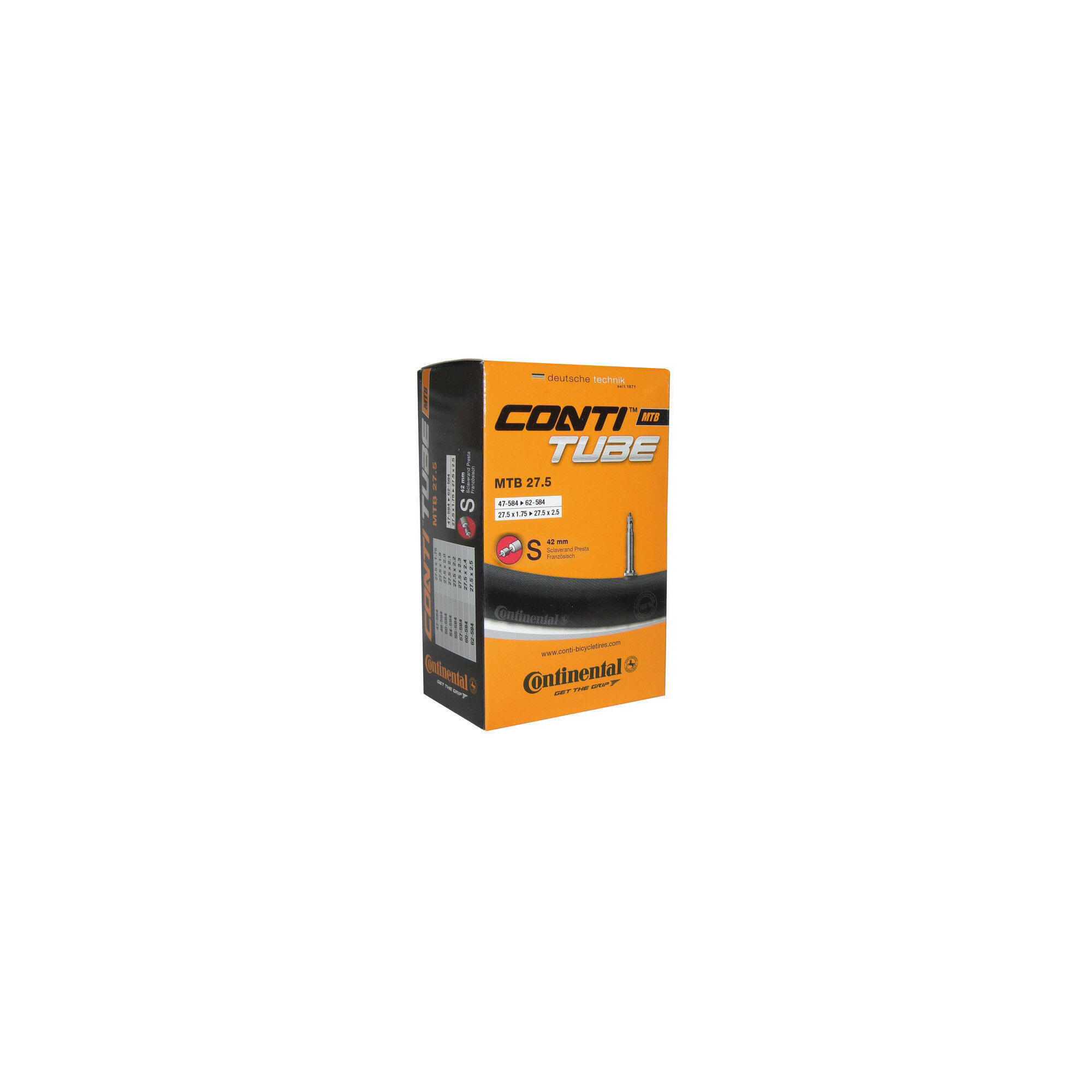 Continental Fahrradschlauch MTB 27,5 Zoll 47/62-584 SV 42 mm