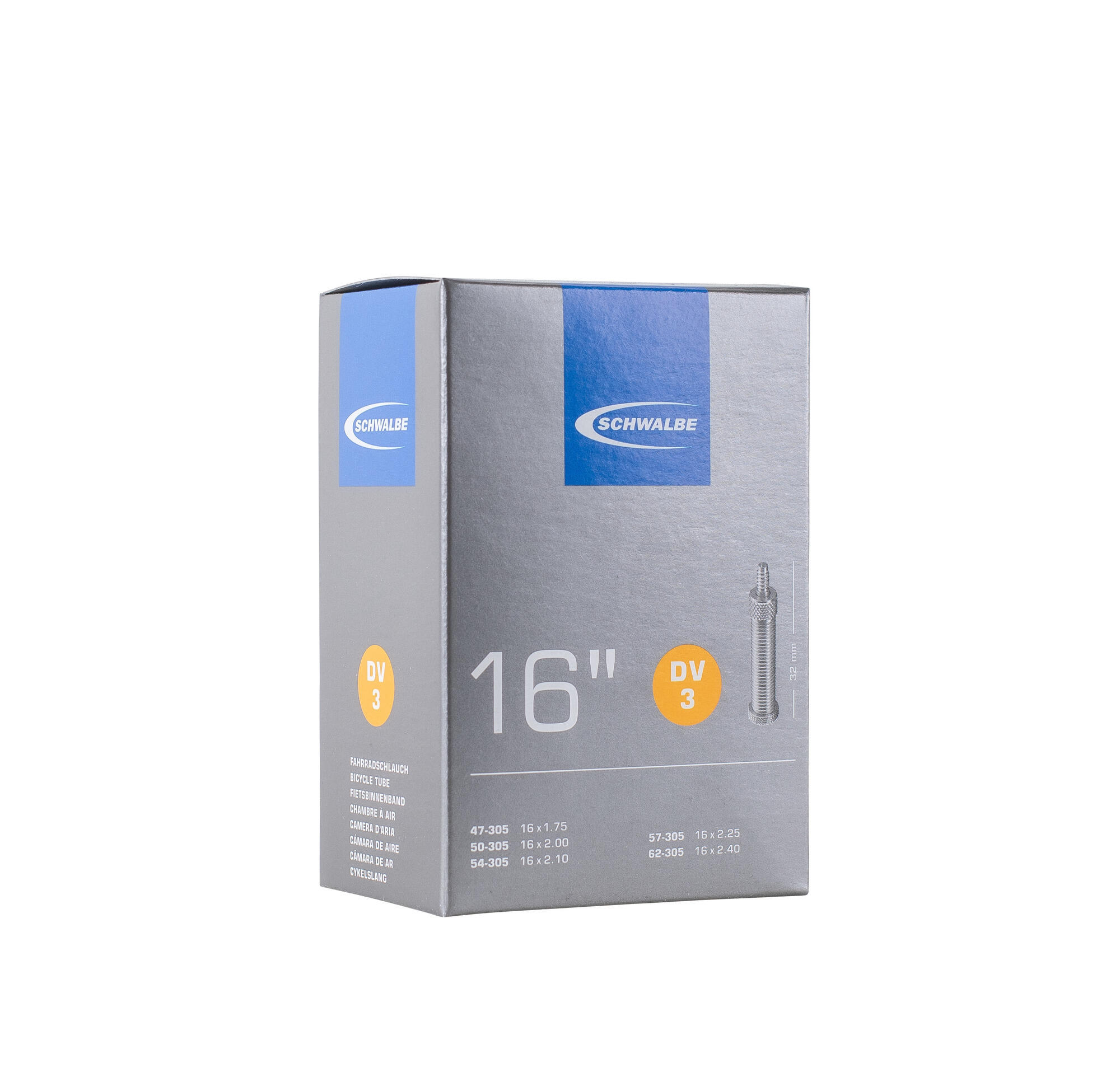 Schwalbe 16 inch Binnenband met Dunlop Ventiel 32 mm 5/7