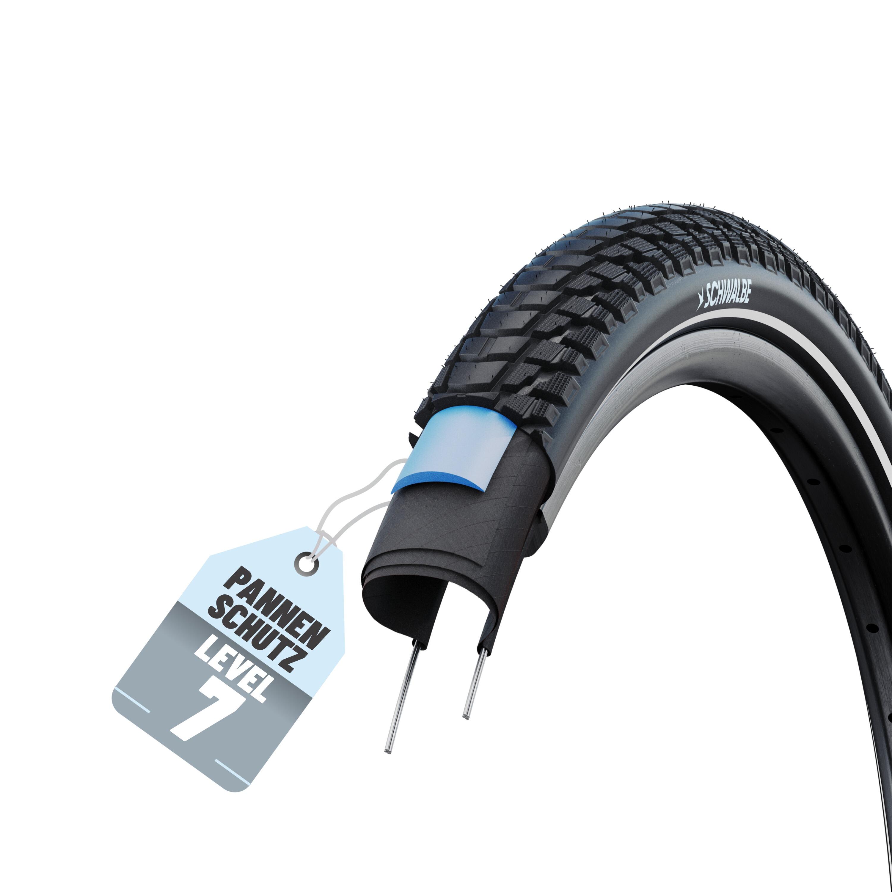 Pneu Schwalbe Marathon Plus Tour 27.5" Tubetype Rigide Smart DualGuard Addix E-B 6/7