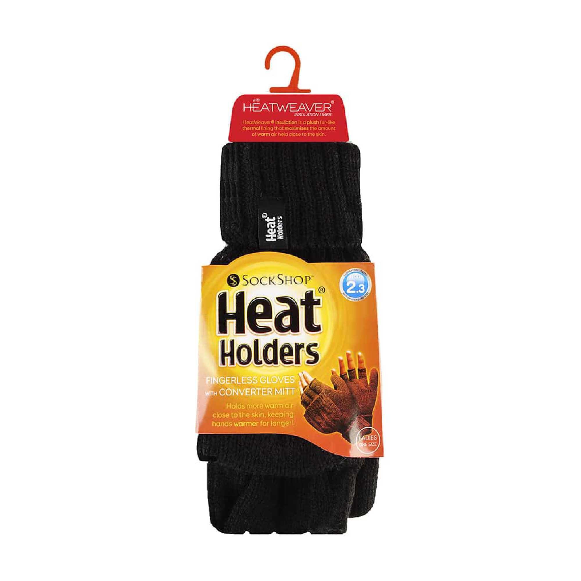 Heat Holders - Guanti Convertibili Donna Senza Dita con Pompon 2/6