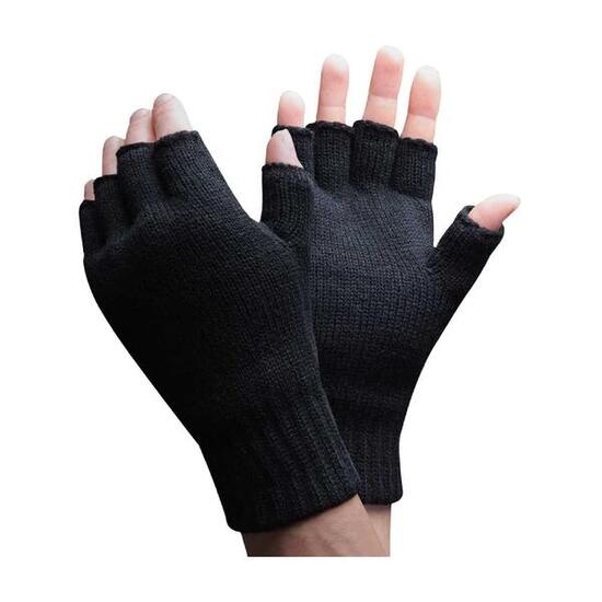 Thinsulate - 1 Paar Herren Fingerlose Handschuhe Stricken mit Fleece Gefüttert