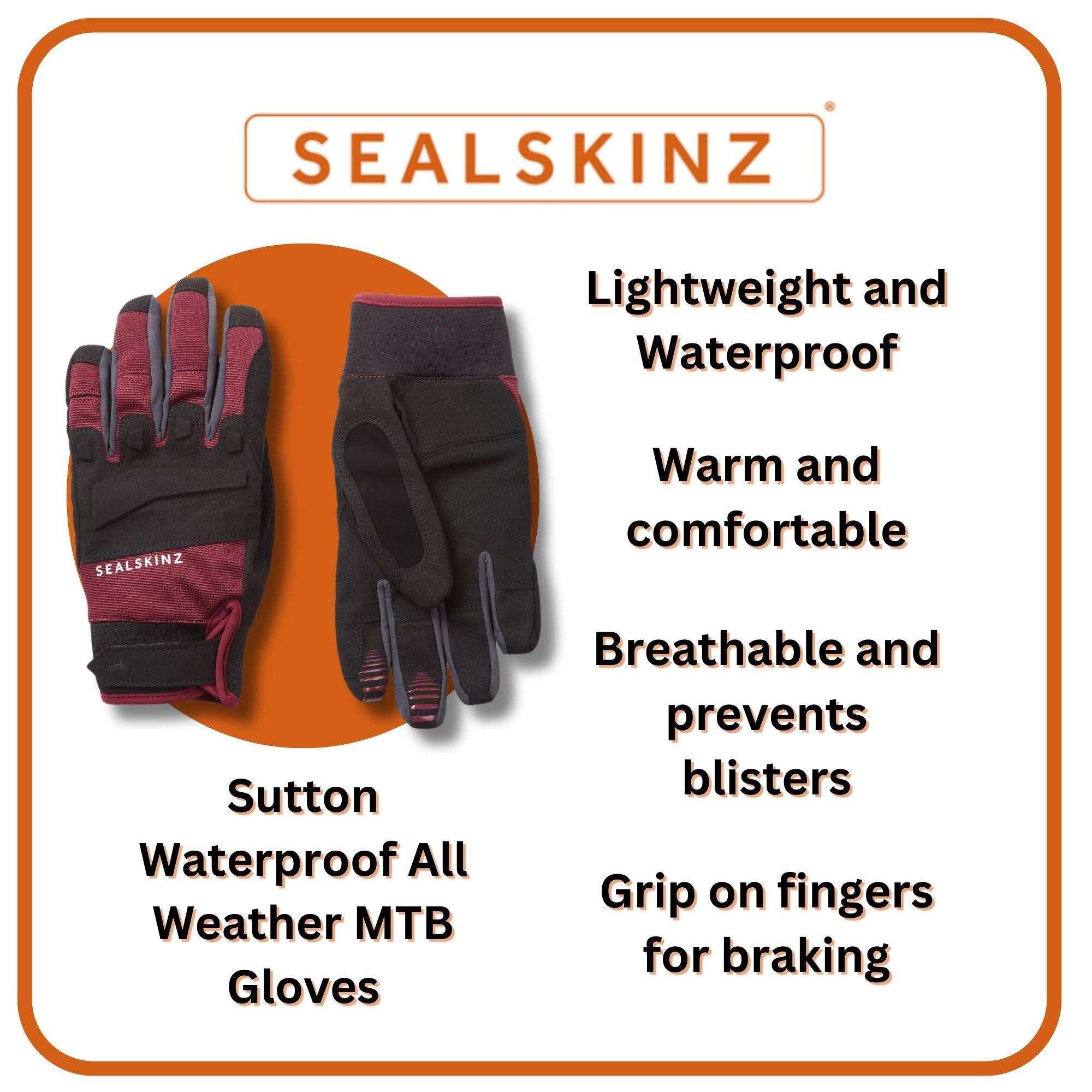 Mens & Ladies Waterproof All Weather MTB Mountain Bike Gloves 3/4