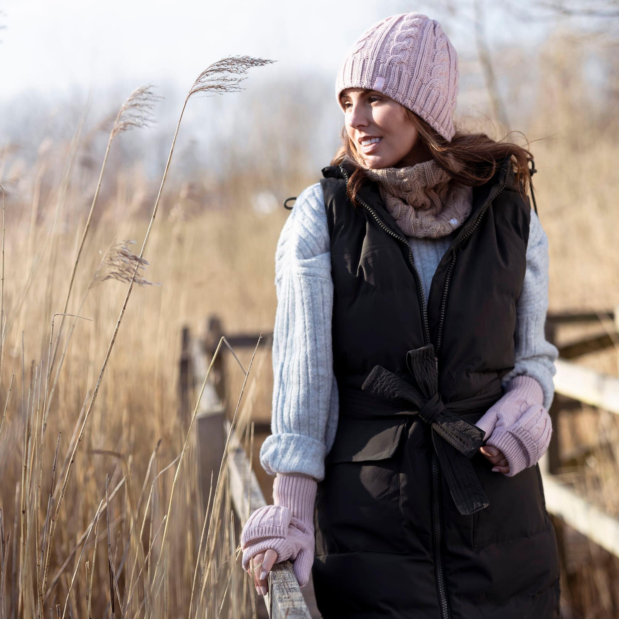 Heat Holders - Winter Fleecemütze Nackenwärmer und Konverter Handschuhen 5/5