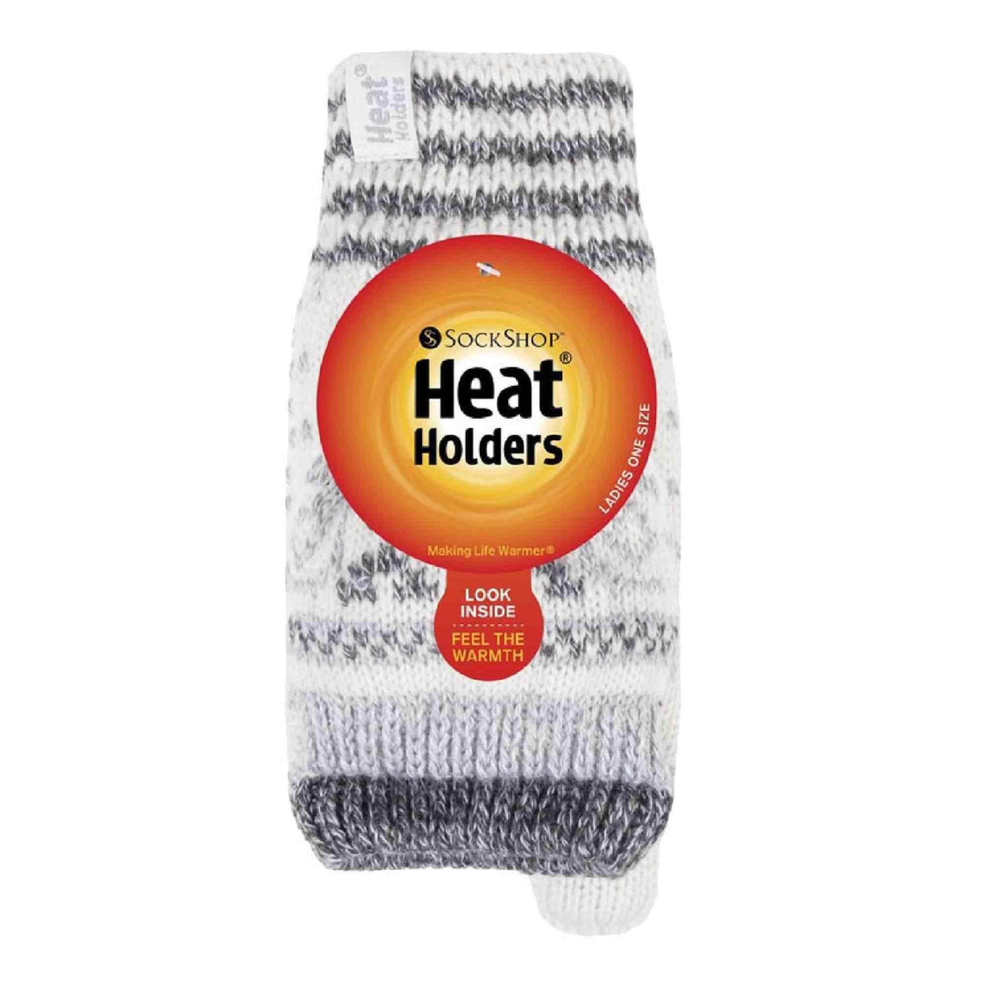 Heat Holders - Damen Fleece Norwegermuster Fingerlose Fäustlinge 2/6