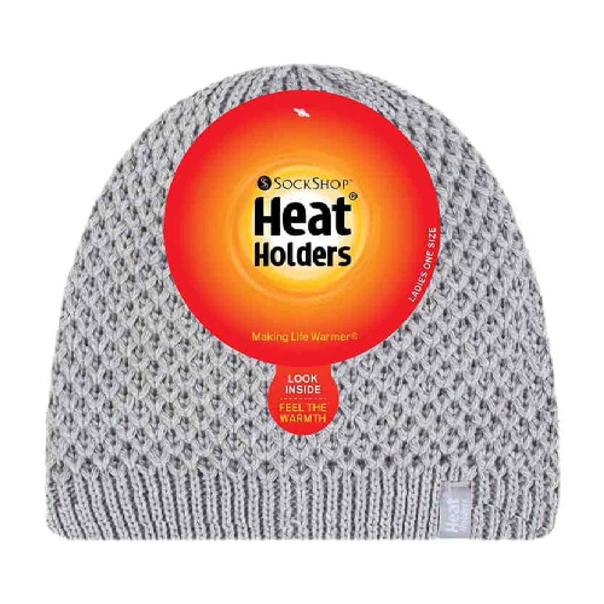 Ladies Crochet Knit Fleece Lined Warm Thermal Winter Beanie Hat 2/5