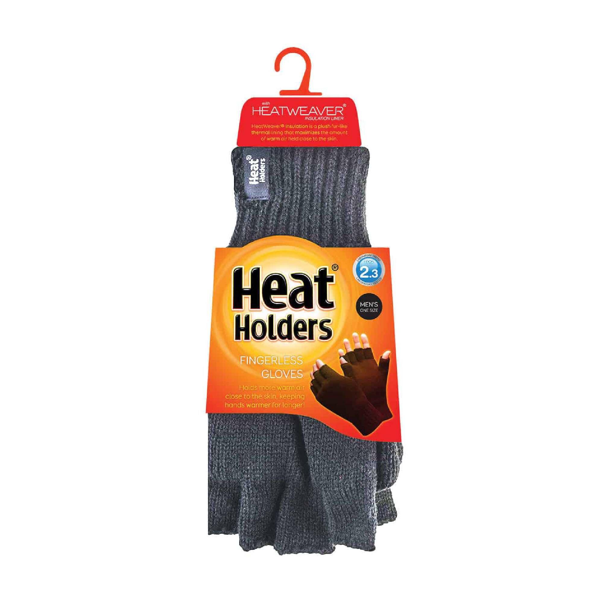 Heat Holders - 1 Paire Homme Thermique Gants Sans Doigts 2/6