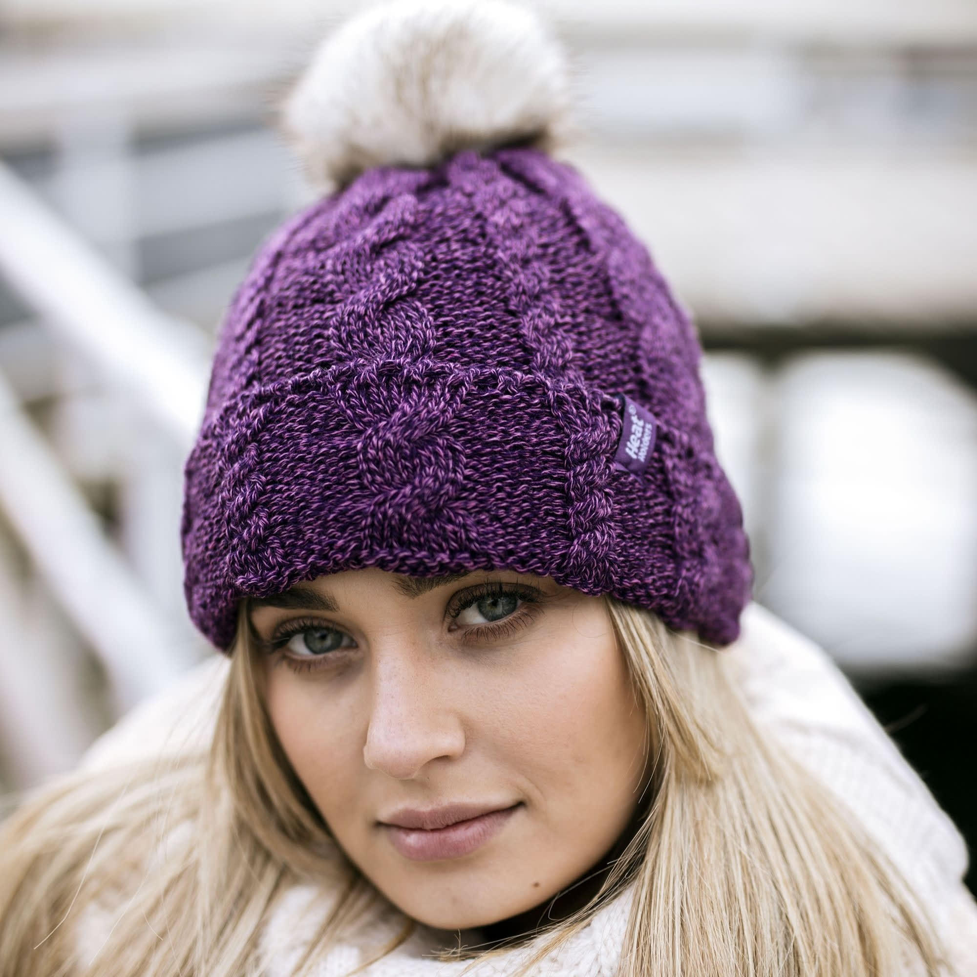 Heat Holders - Cappello Donna Pompon Maglia Caldo e Confortevole. 4/5