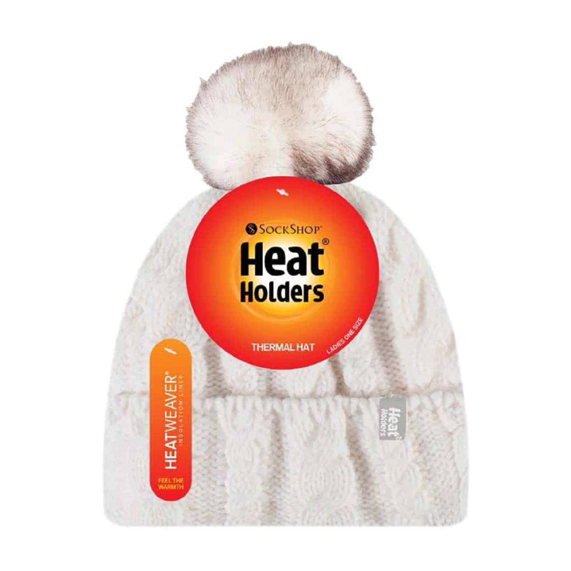 Heat Holders Damen Winter Fleece Beanie mit Pompon Bunt Warm Mütze mit Bommel 2/5