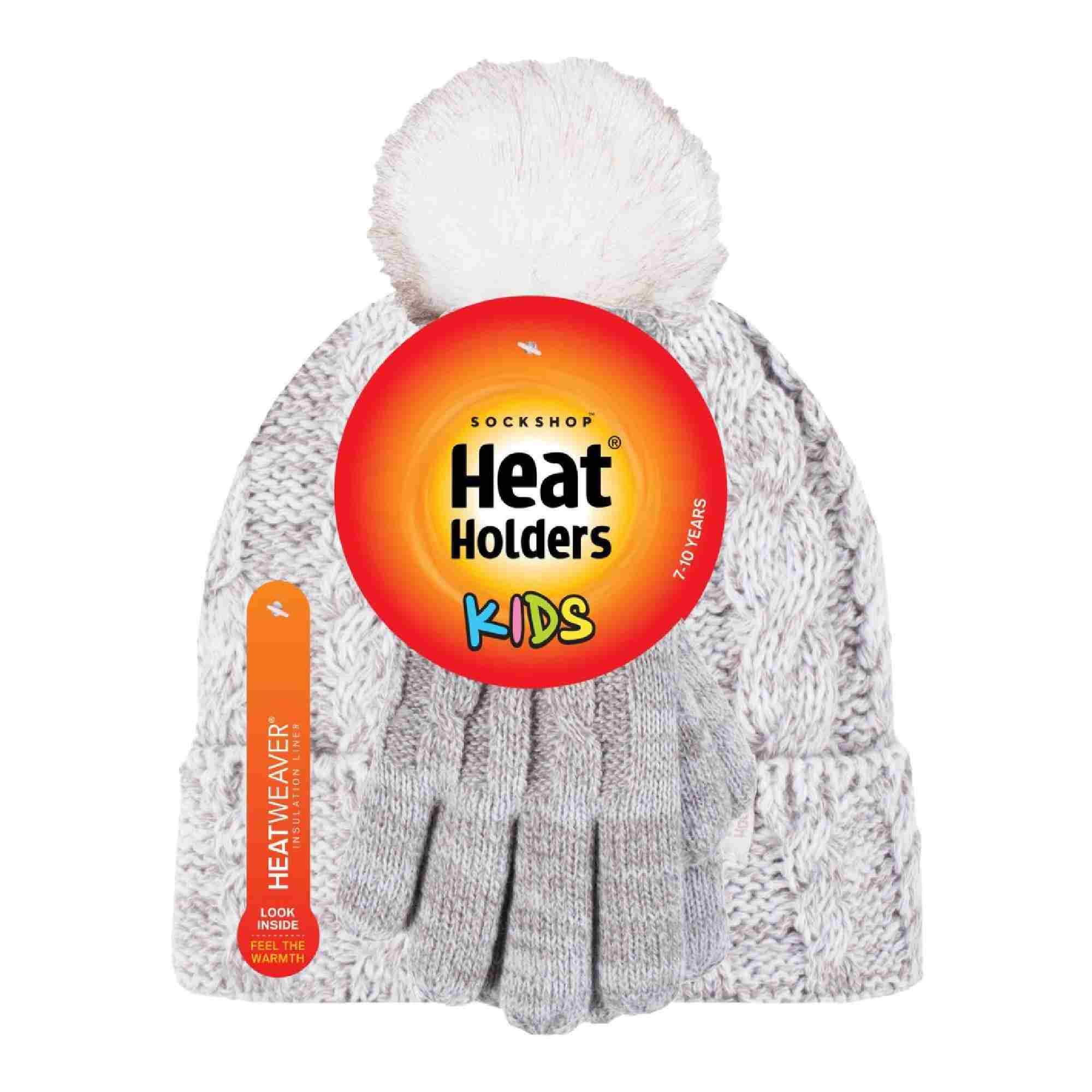 Heat Holders - Set cappello e guanti Pompon per ragazze accessori invernali. 2/4