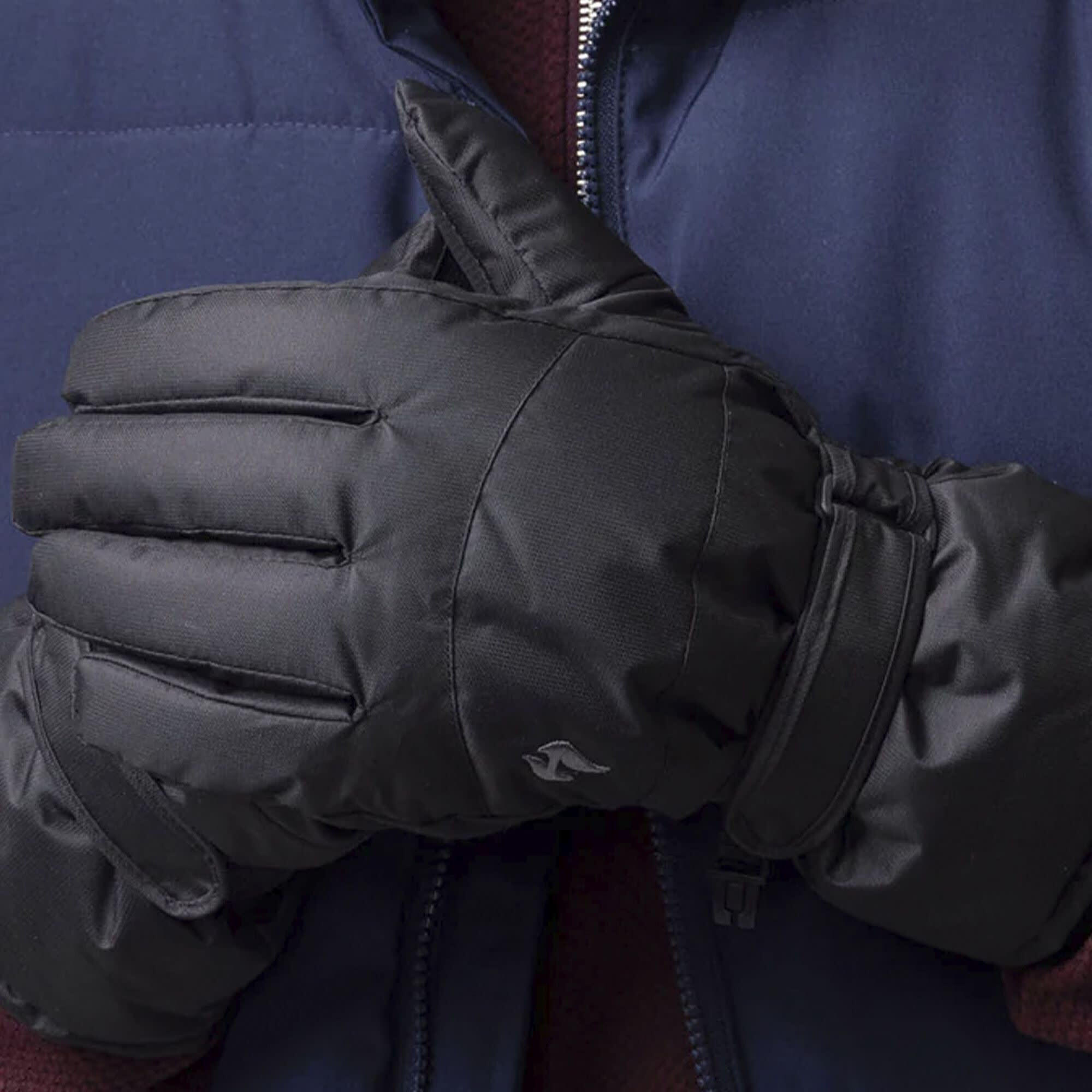 Heat Holders - Homme Neige Chaudes Thermiques Ski Gants avec sangle velcro noir 3/6