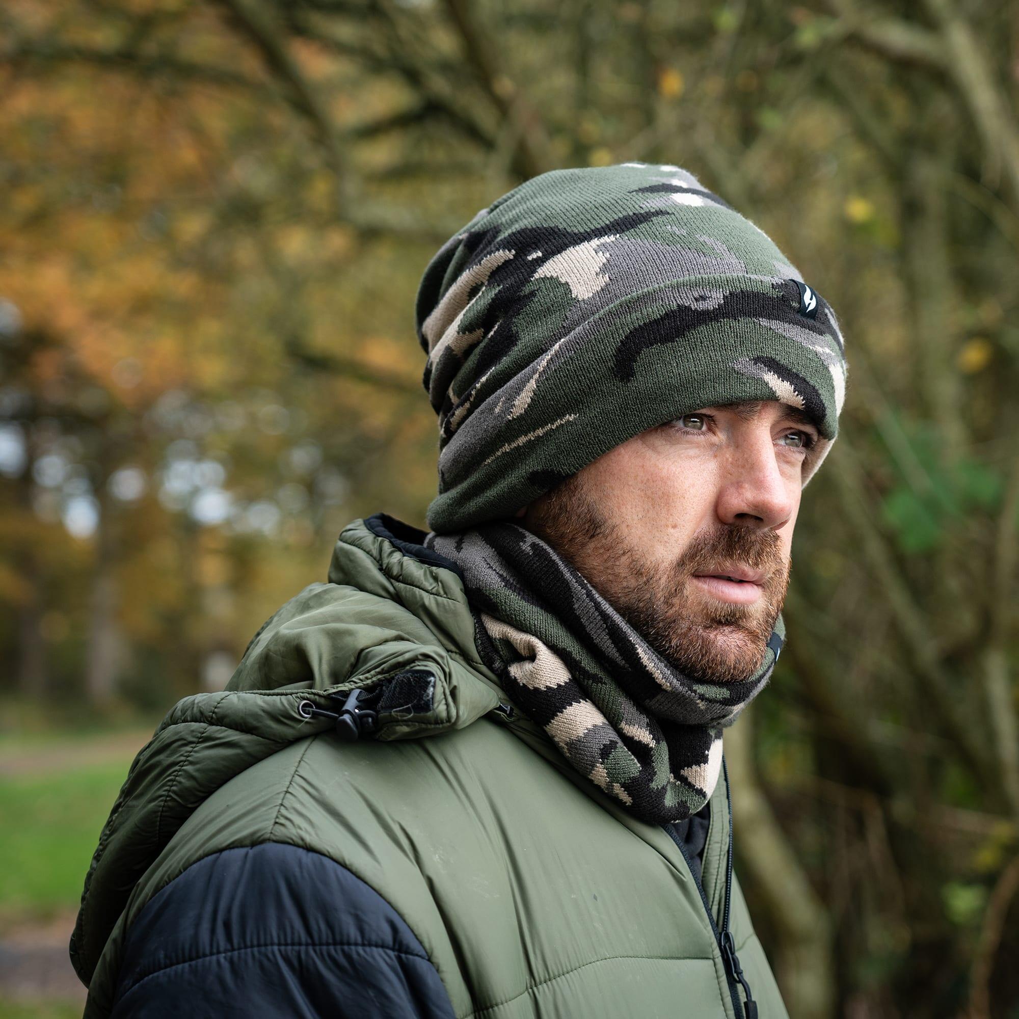Heat Holders - Homme Beanie Chapeau en Gris Bleu Noir 5/5