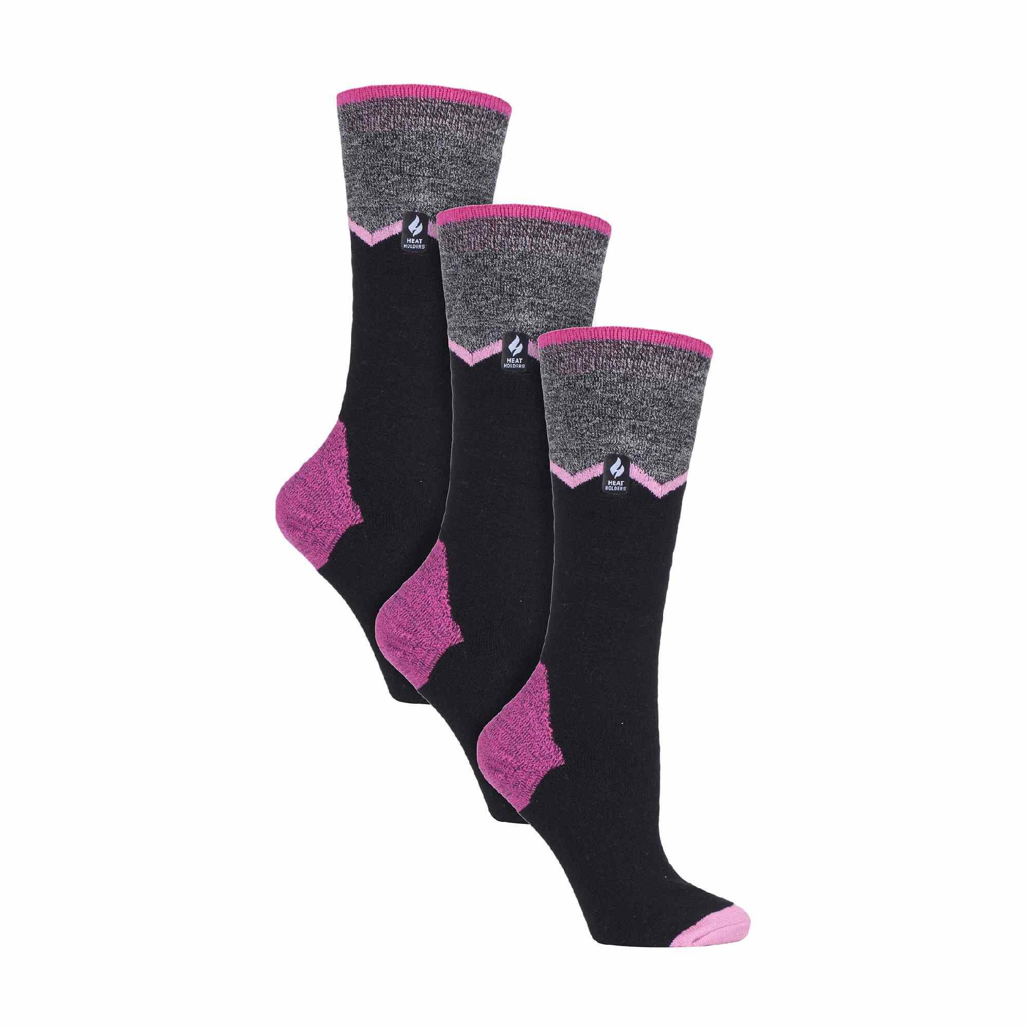 schwarz / grau / pink