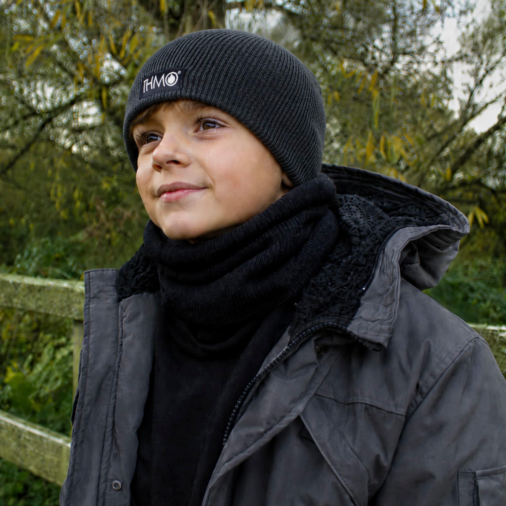 Enfant Bonnet 3m Thinsulate | THMO | Bonnet Polaire Tricoté Thermique Hiver 5/6