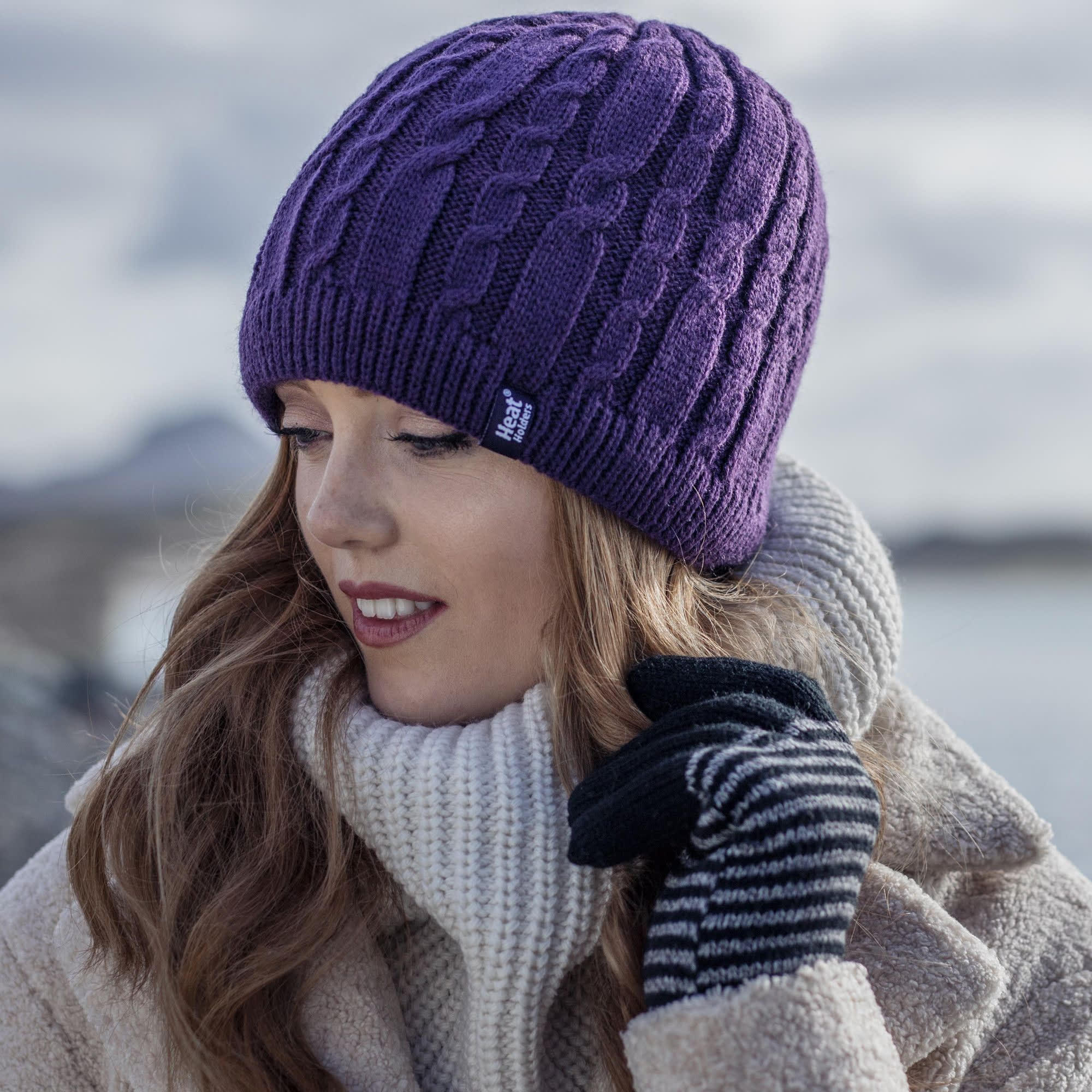 Heat Holders - Damen Nackenwärmer Winter | Halswärmer Stricken Fleece 5/5
