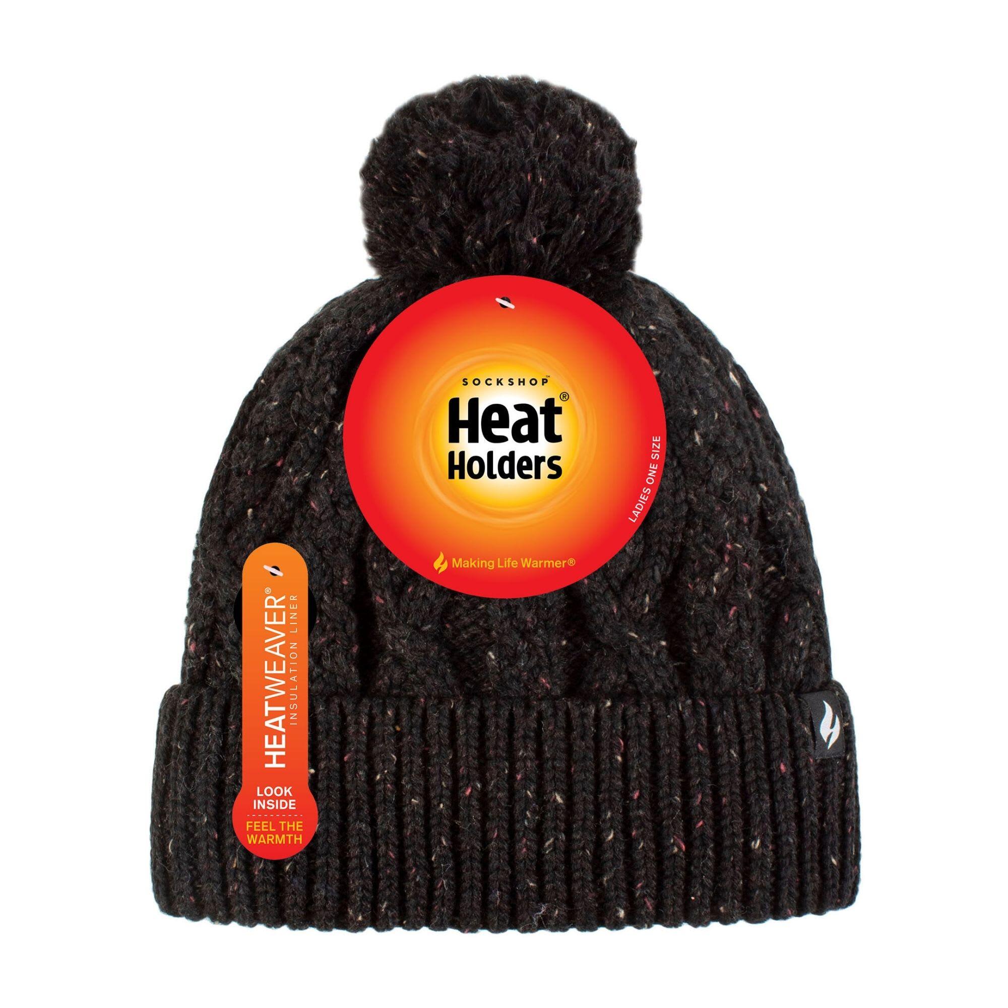 Cosy Pom Pom Bobble Hat for Women | Cable Knit Beanie with Fleece Lining 2/5