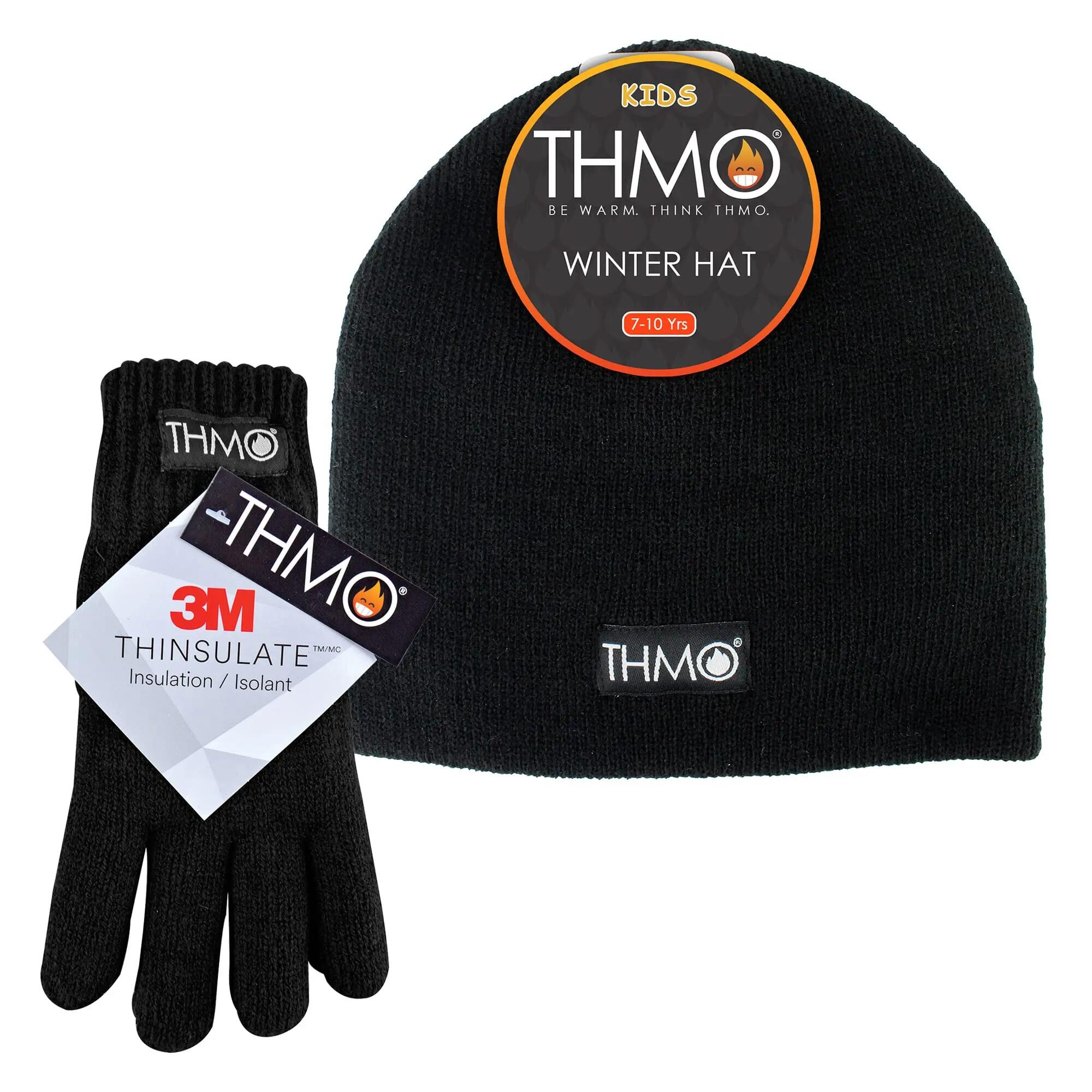 Kids Thinsulate Hat & Gloves Winter Set 2/4