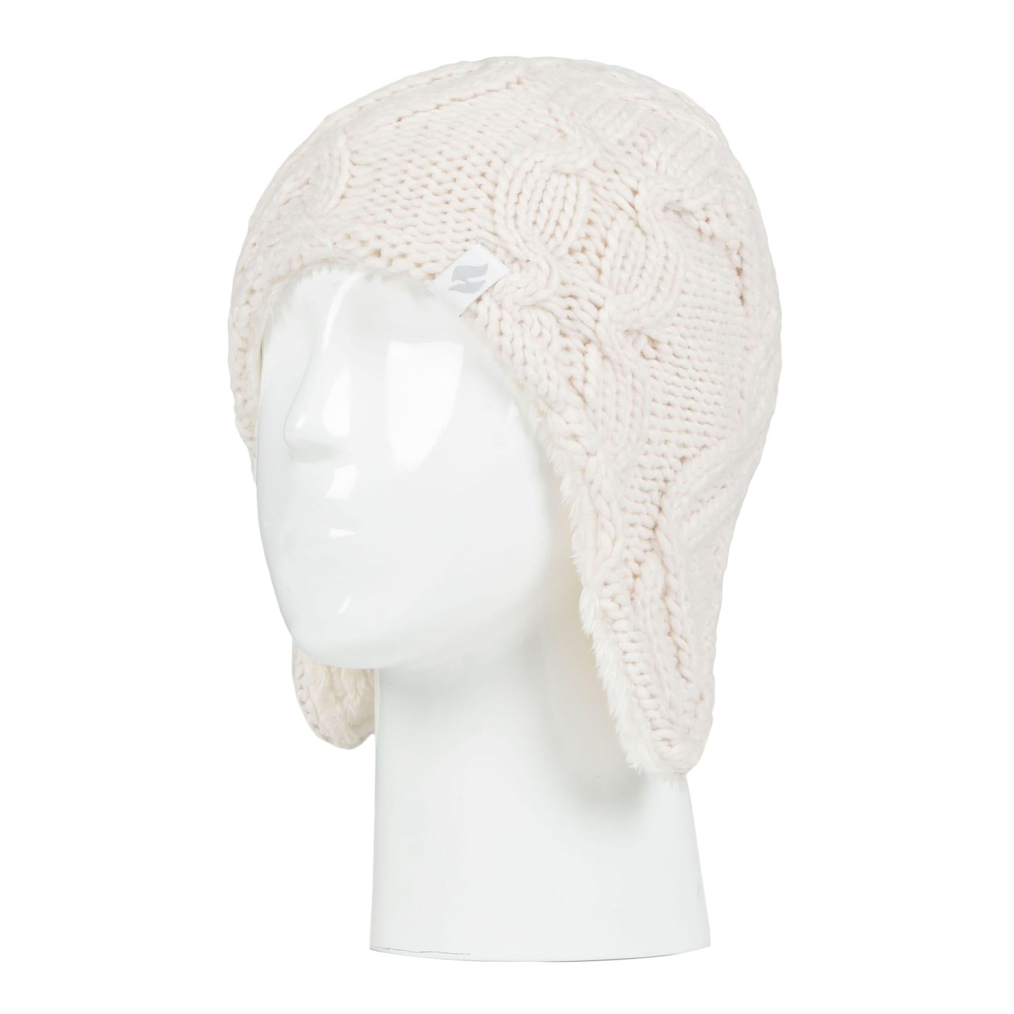 Heat Holders - Mädchen Strick Fäustlinge und Mütze mit Pom Pom und Ohrenschutz 3/4