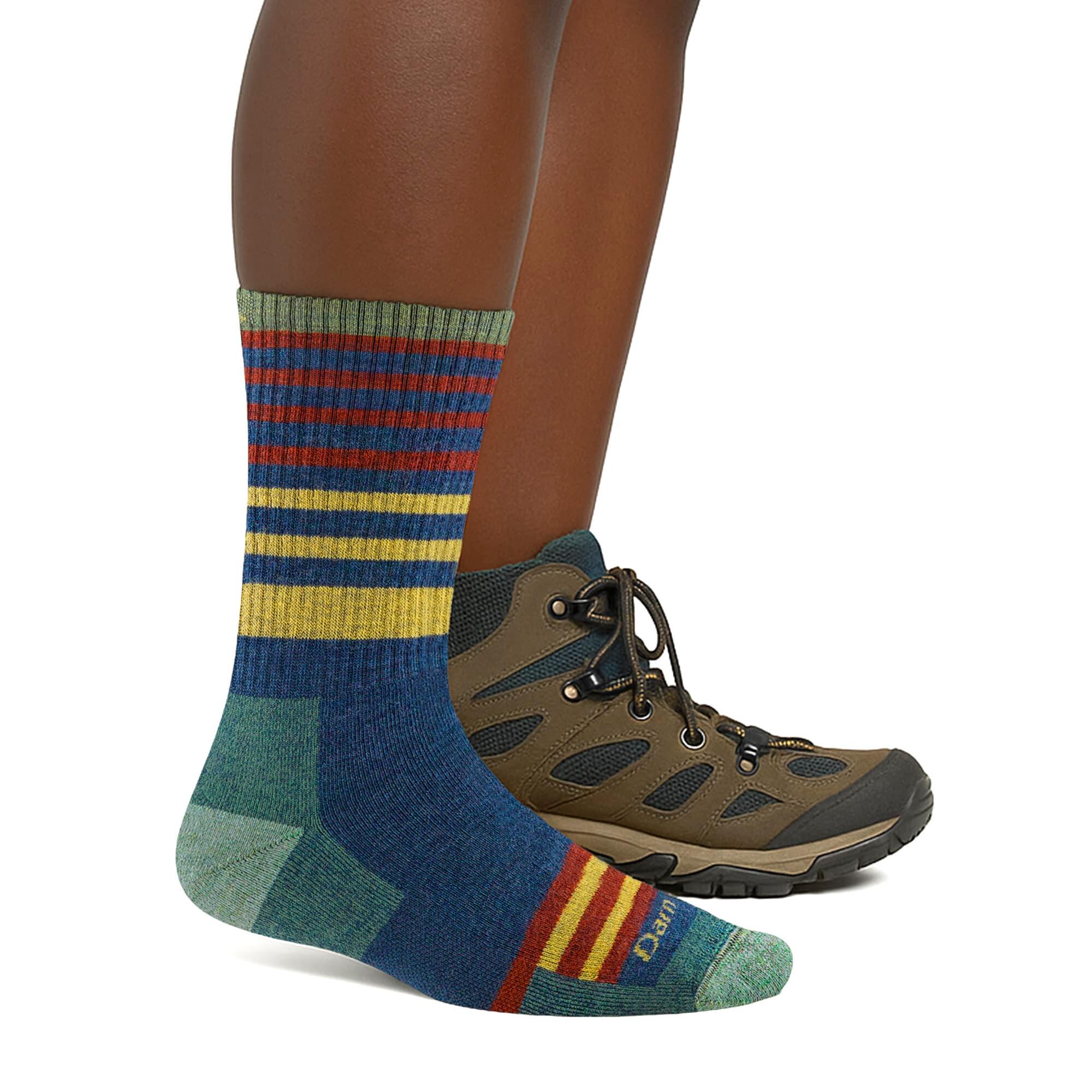 Ladies Boot Midweight Hiking Merino Wool Seamless Socks 2/6