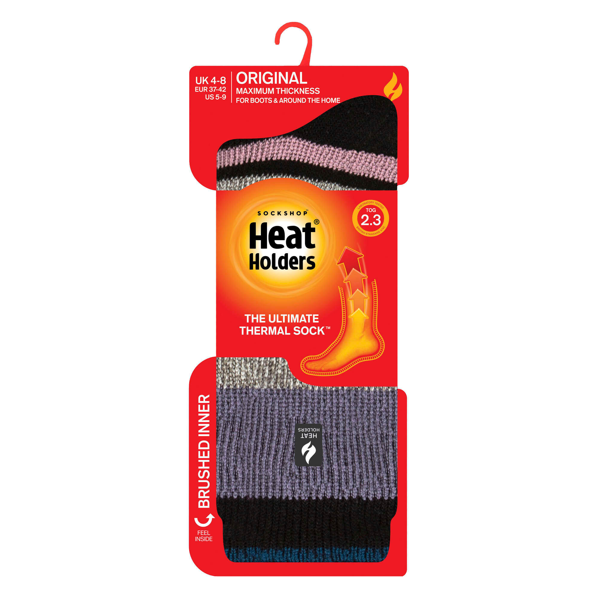 Heat Holders - Calzini termici soffici a righe miste per donna 2/6