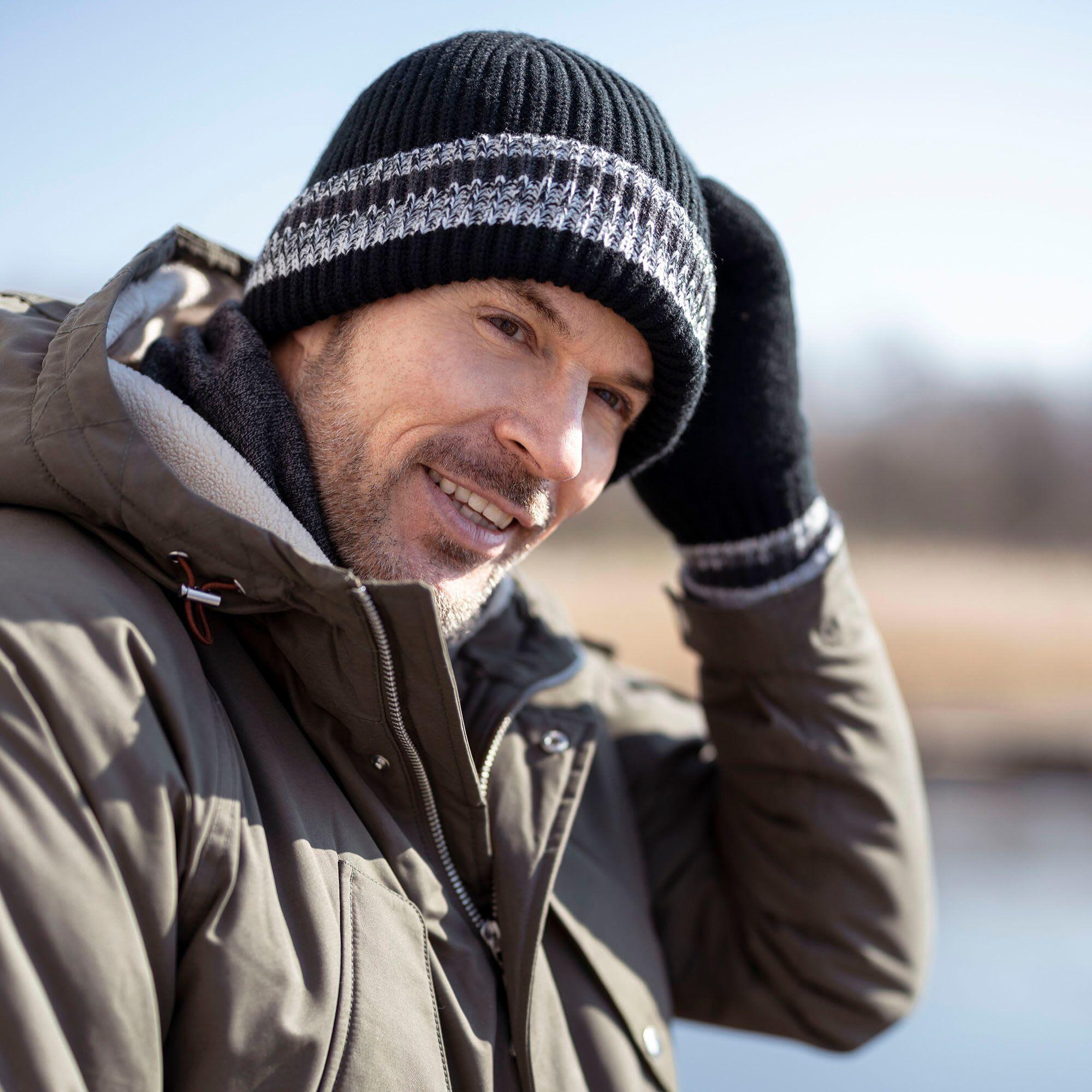 Heat Holders - Herren Warm Wintermütze Stricken | Beanie Mütze Gestreift 3/5
