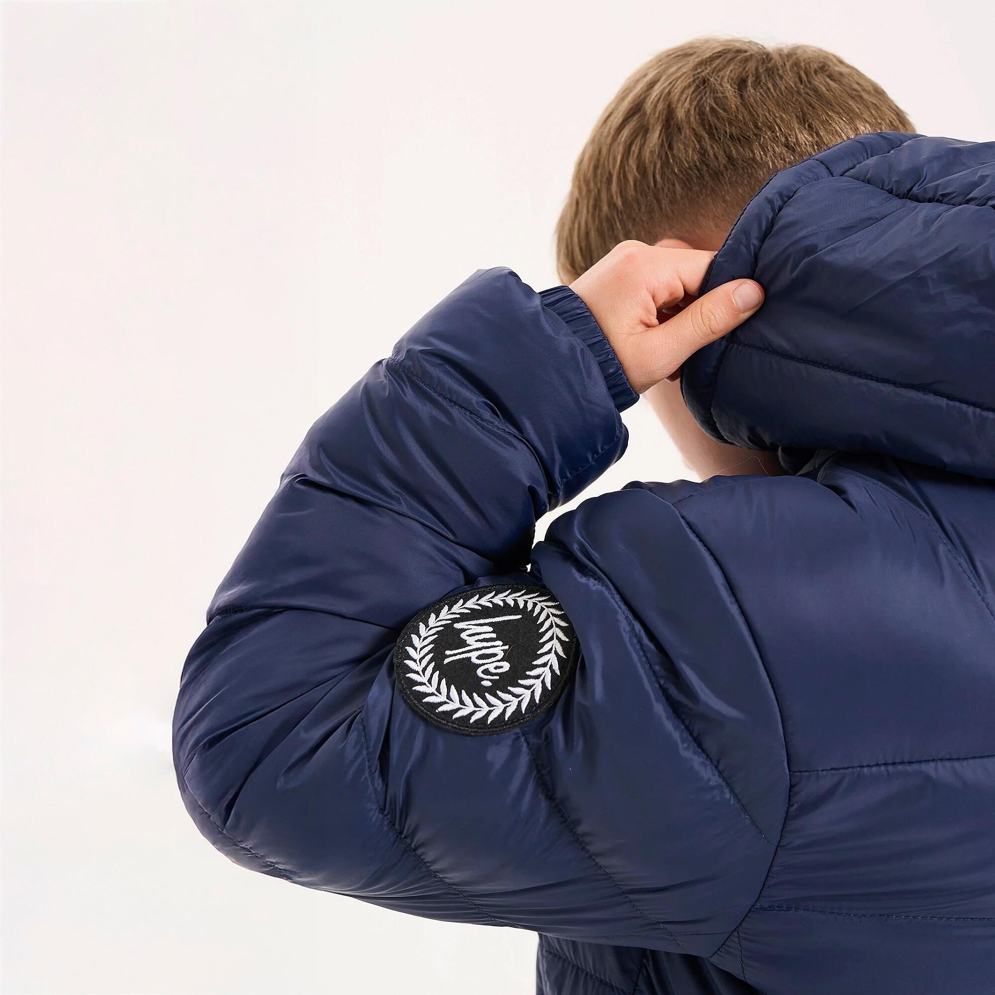 HYPE - Kinder Steppjacke Marine Kapuze Warm Gepolstert Jacke 5/5