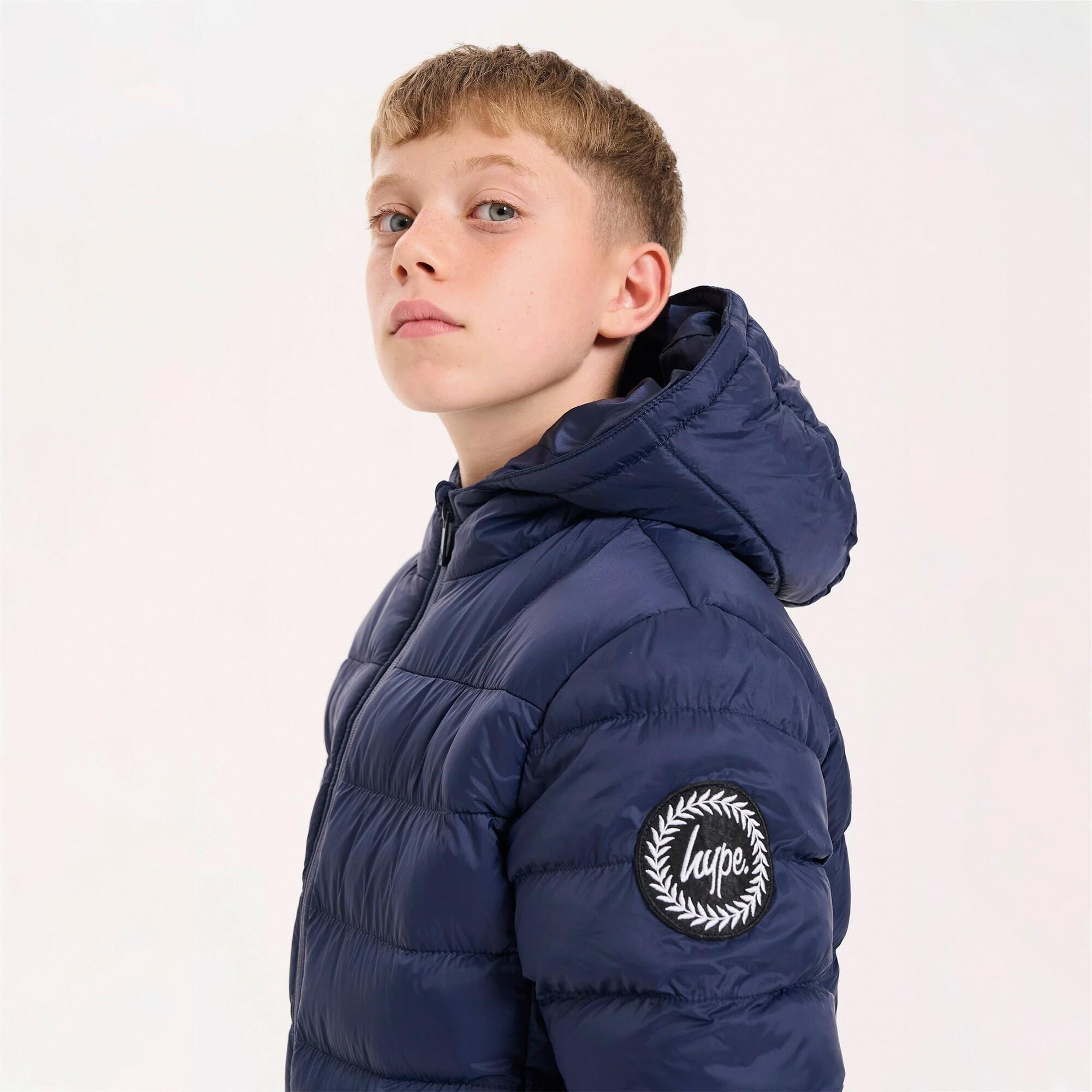 HYPE - Kinder Steppjacke Marine Kapuze Warm Gepolstert Jacke 4/5