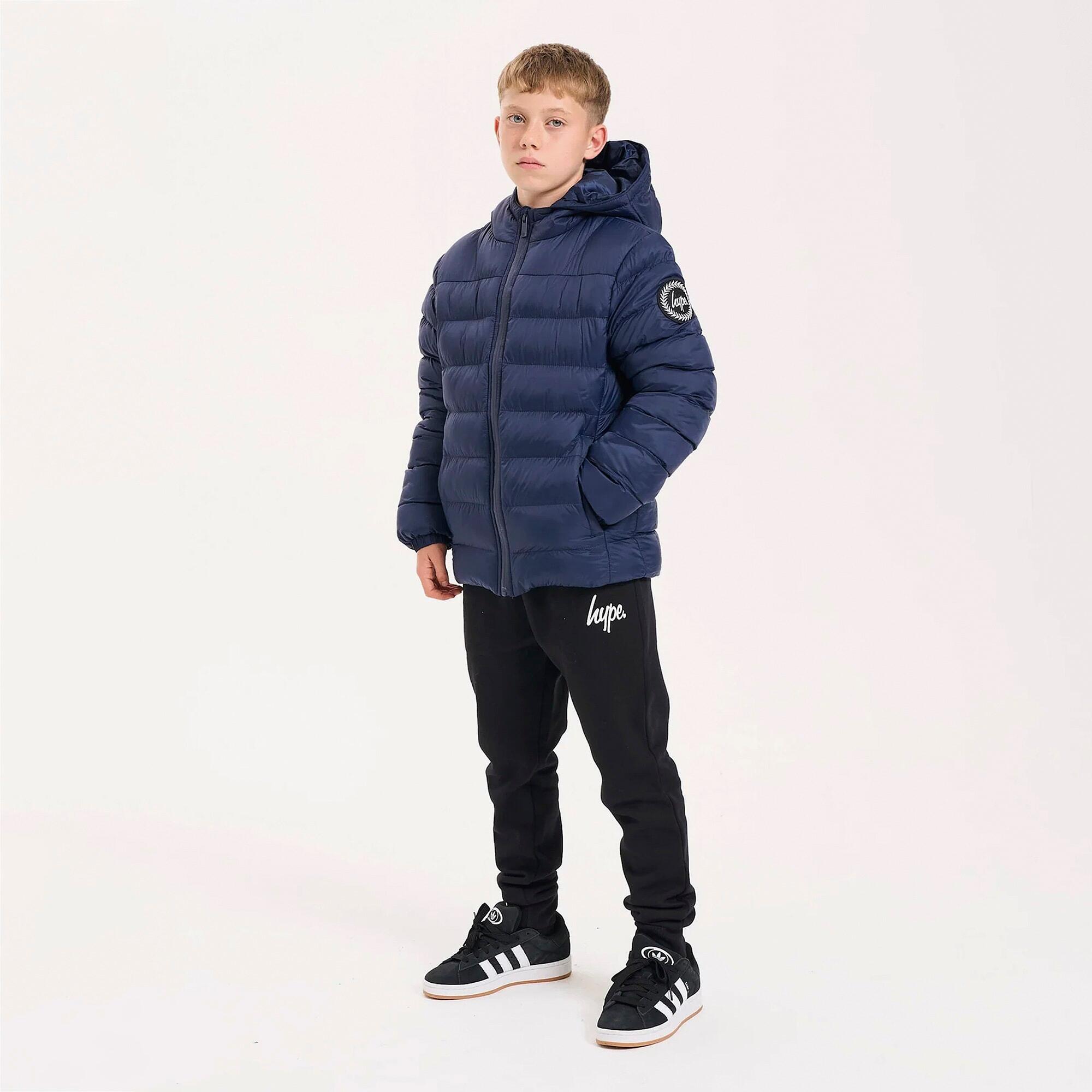 HYPE - Kinder Steppjacke Marine Kapuze Warm Gepolstert Jacke 3/5
