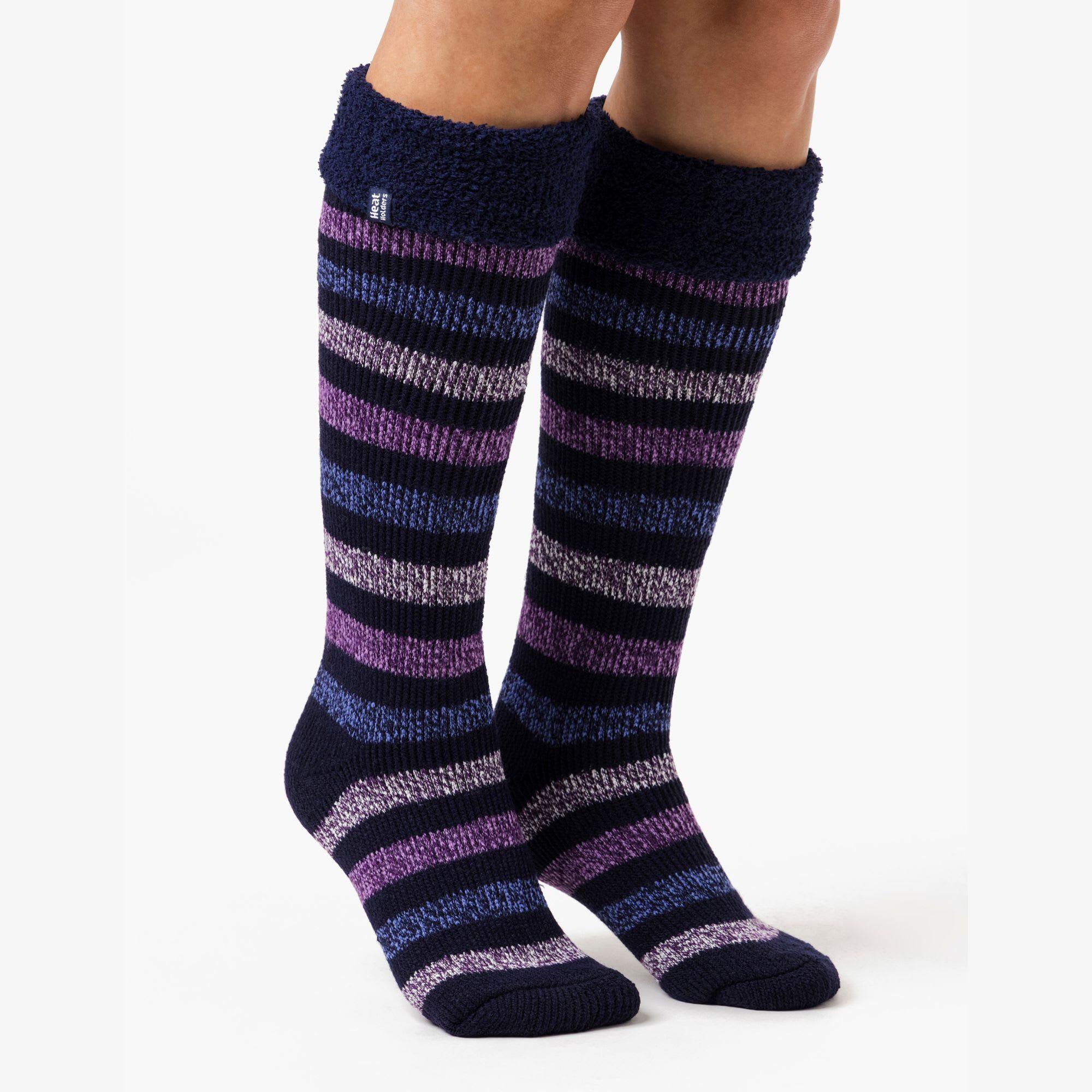 Heat Holders - Damen Socken für Gummistiefel | Lange Kniesocken Gestrieft 4/6