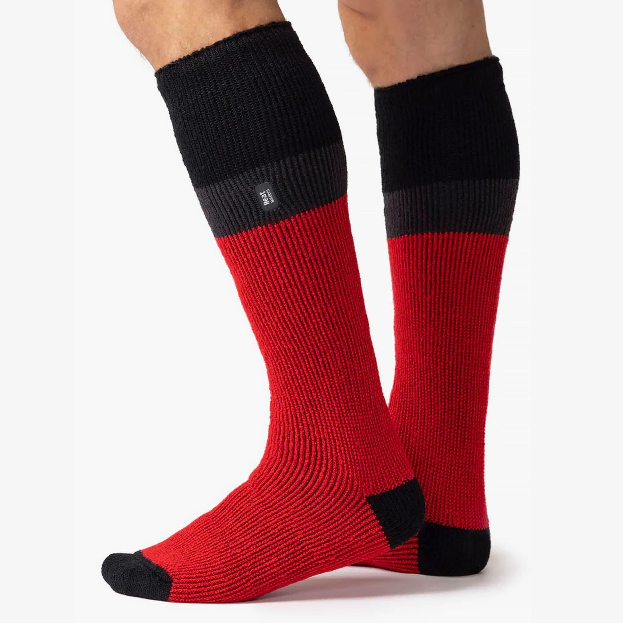 Heat Holders Herren Skisocken | Bunt Dicke Gestreifte Socken Innenfleece 3/6