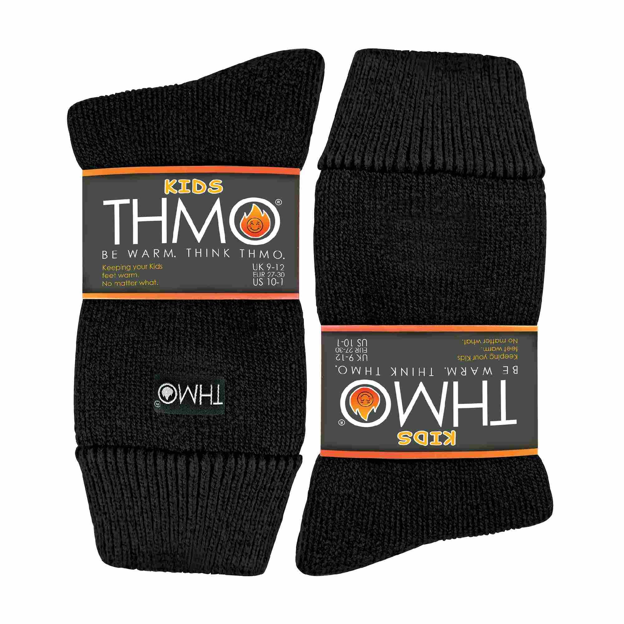 THMO - Enfants Chaussettes Hiver pour Garcon et Fille | Unies Thermiques 2/6
