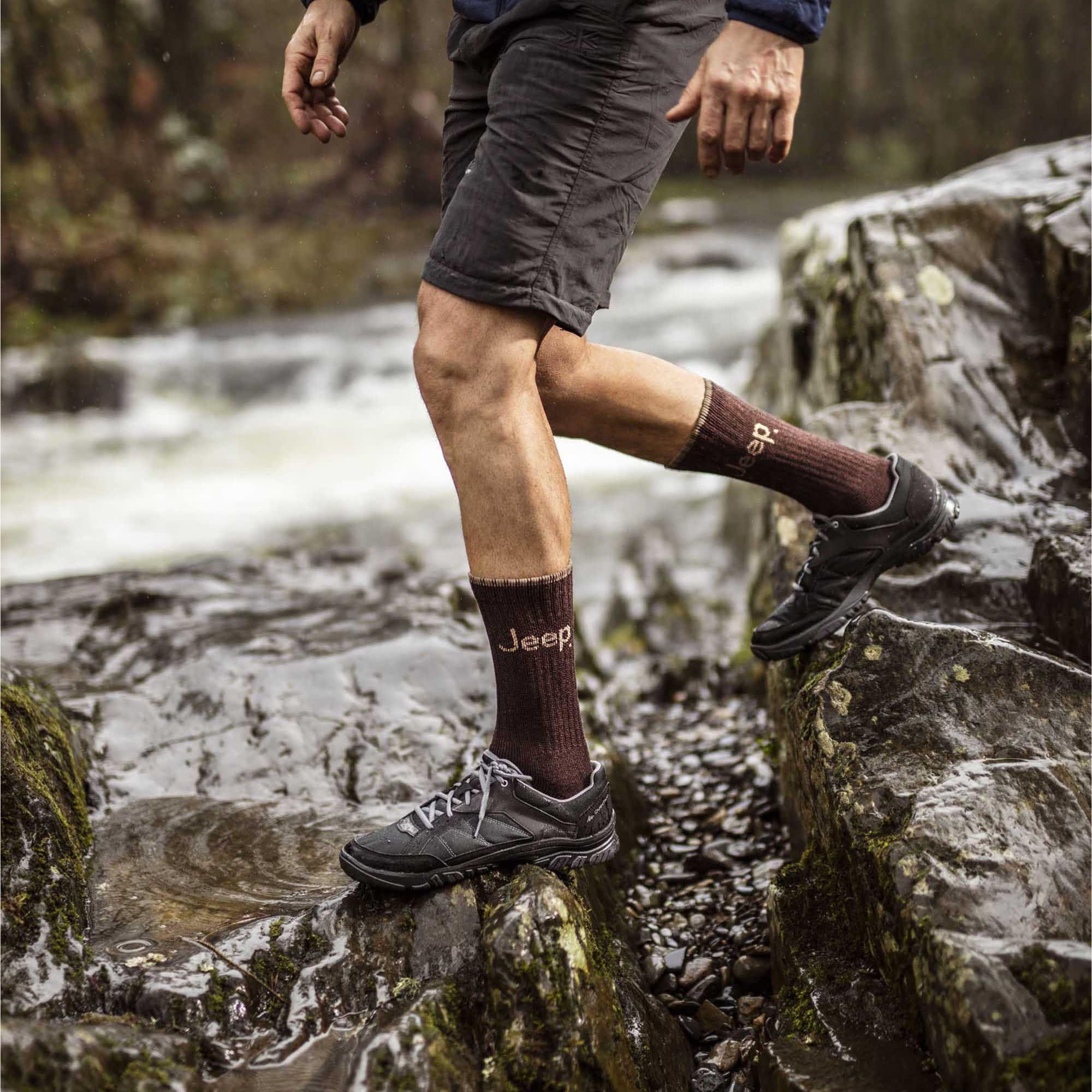 JEEP - Lot de 4 Paires Homme Chaussettes Outdoor Trekking Randonnée pour Bottes 3/5