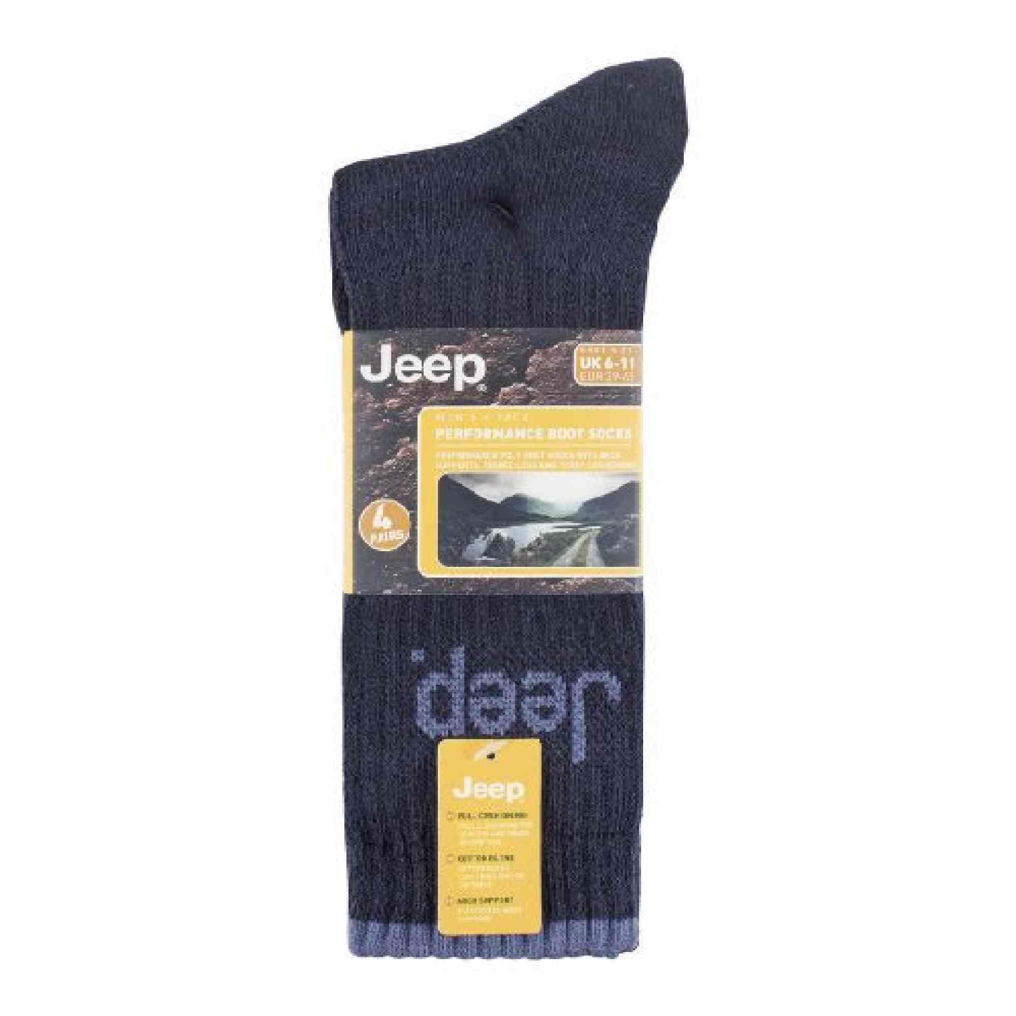 JEEP - 4er Pack Herren Trekking Wandersocken Gepolstert | Funktionssocken Bunt 2/5