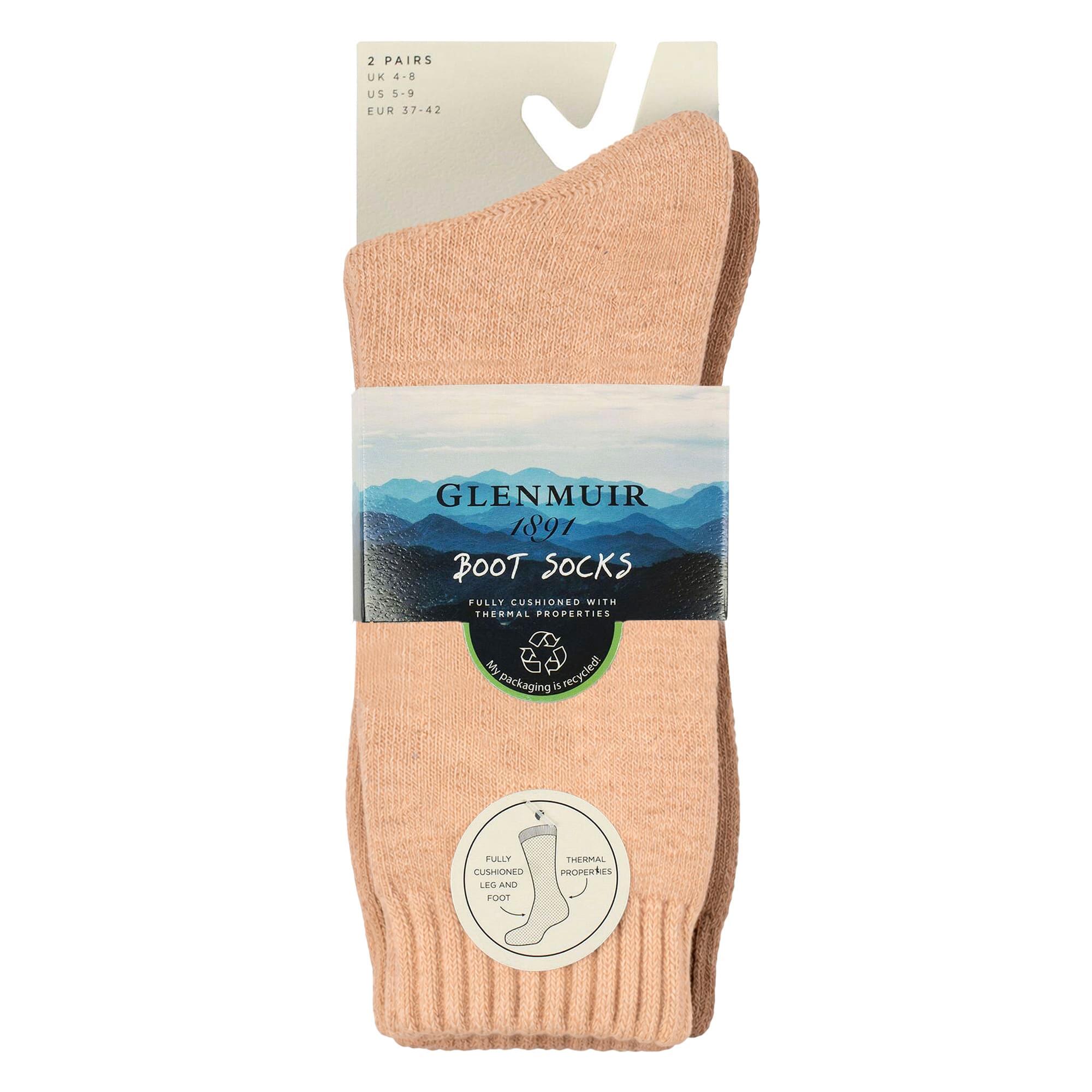 Glenmuir - 2er Pack Damen Boot Socken Wollmix Warm Wandern 2/5