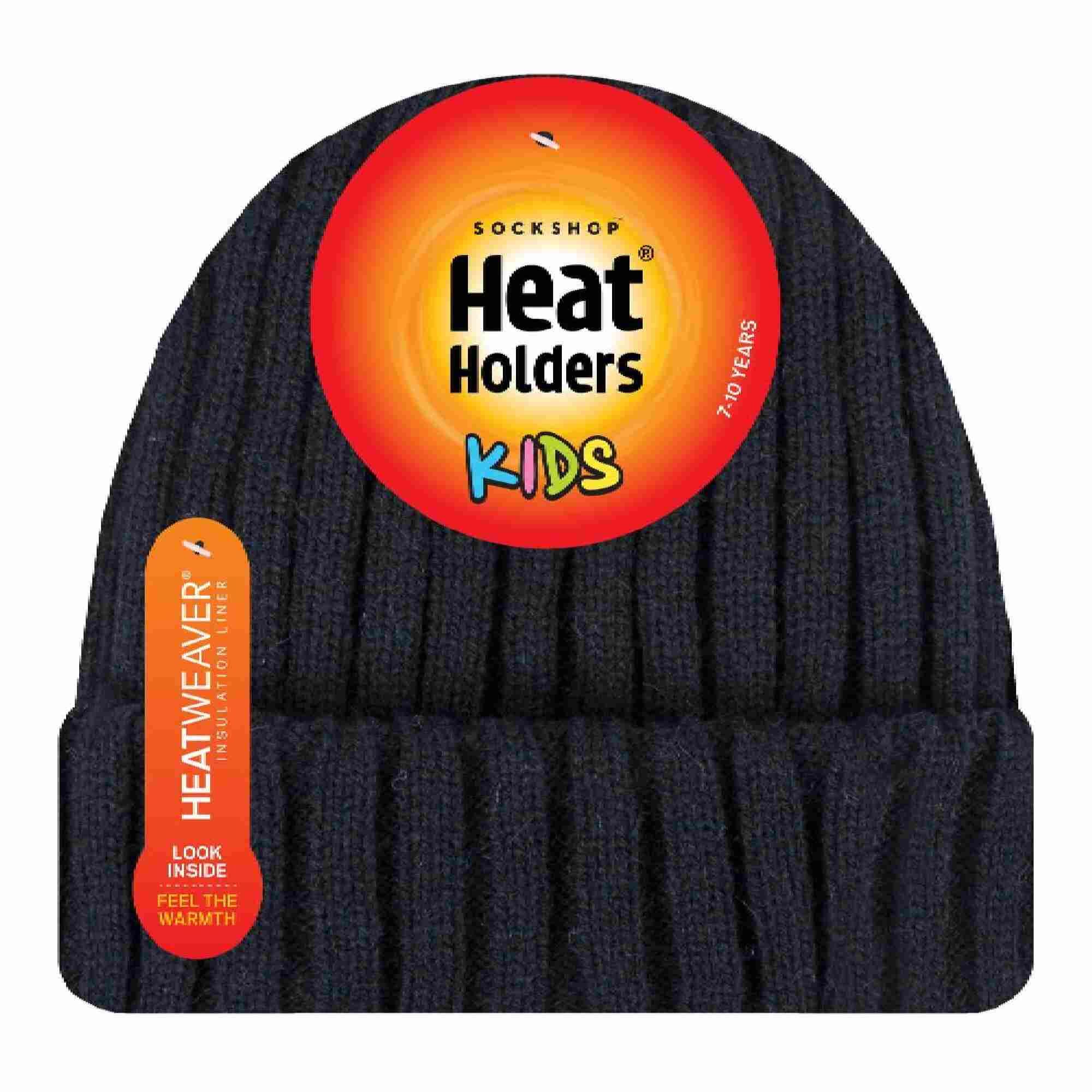 Heat Holders Bonnet côtelé en peluche douce et chaude d'hiver pour garçons 2/4