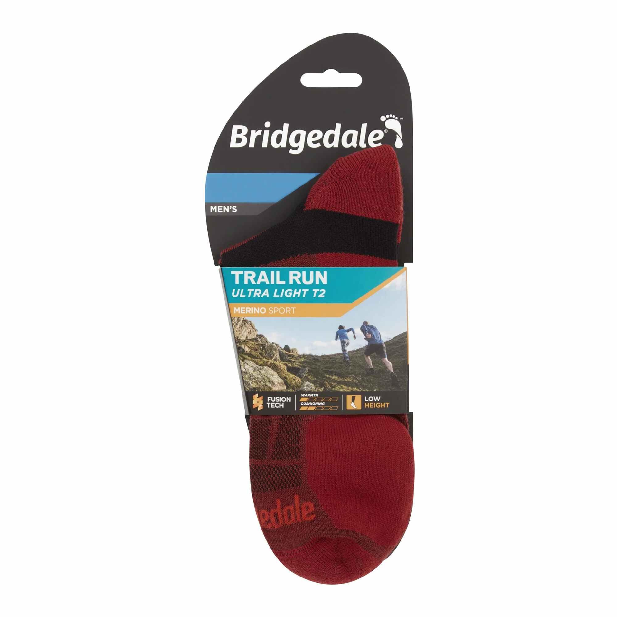 Bridgedale - 1 Paio Calzini Ultraleggeri Caviglia Uomo in Lana Merino Sportivi 2/7