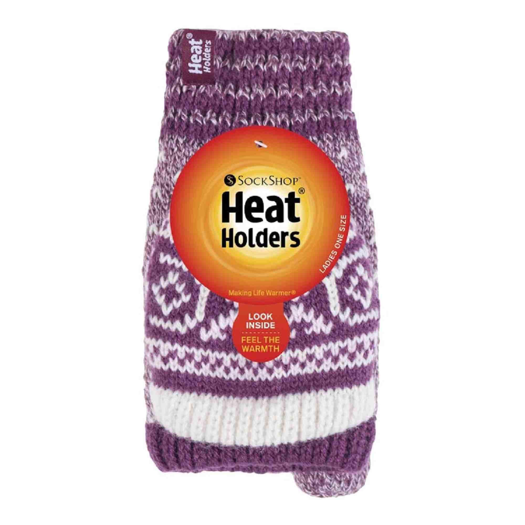Heat Holders - Guanti convertibili Nordico Pompon senza dita 2/6