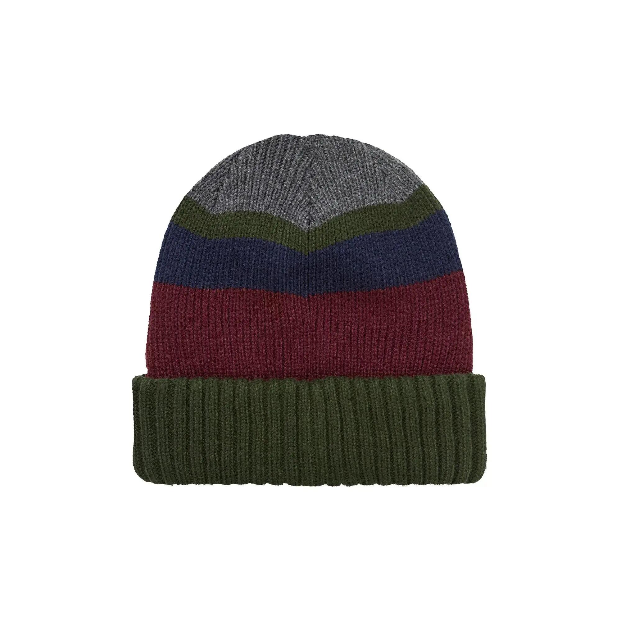 Wasserdichte Gestreifte Unisex Beanie Mit Rollbündchen 2/3