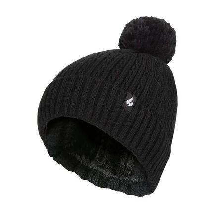 Heat Holders - Bonnet Femme Hiver Tricoté Pompon | Côtelé Thermique Bonnet Hiver