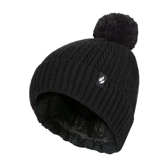 Heat Holders - Bonnet Femme Hiver Tricoté Pompon | Côtelé Thermique Bonnet Hiver