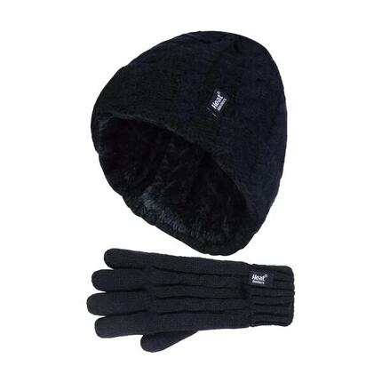 Heat Holders - Ensemble De Bonnet Et De Gants D'hiver Avec Pompon Pour Enfants