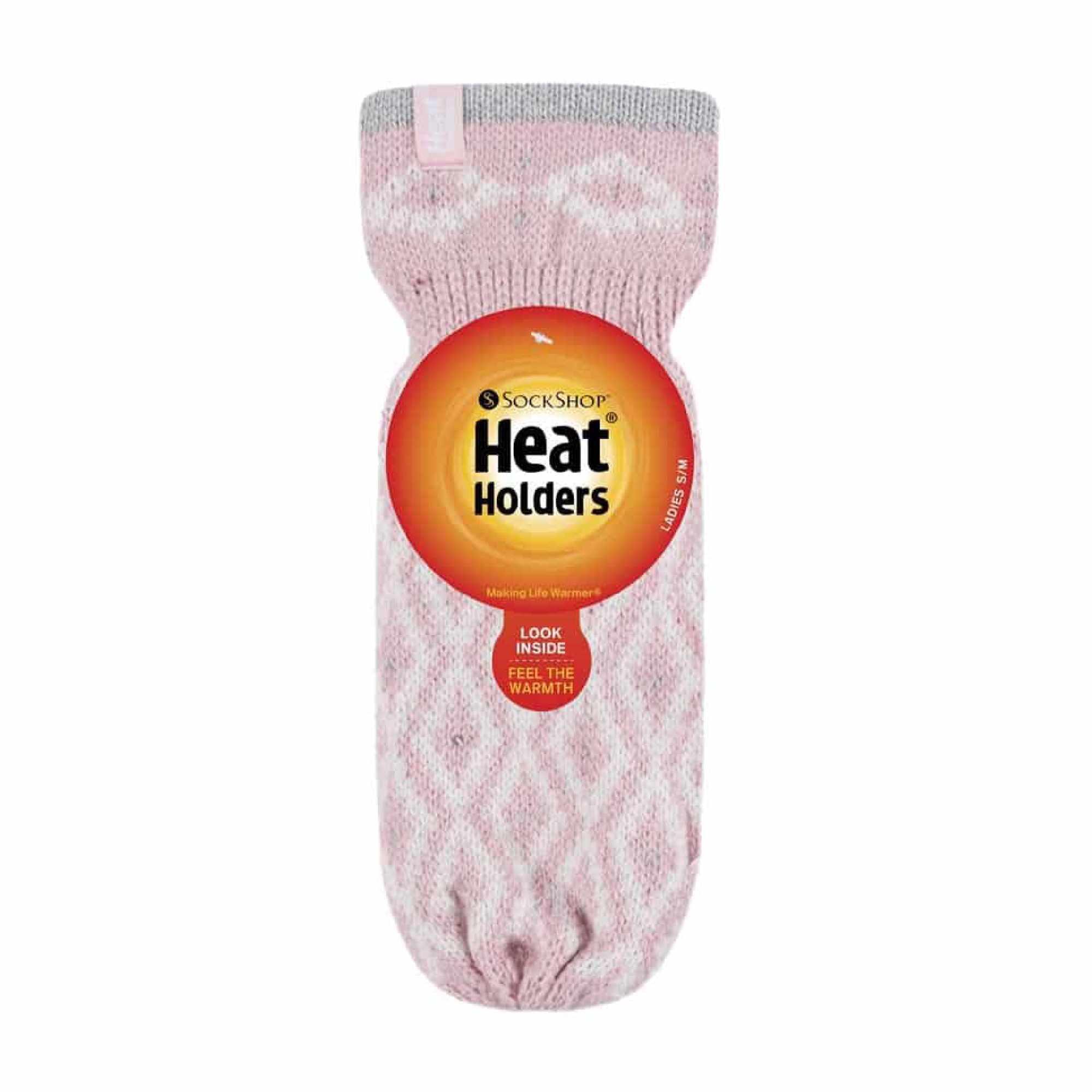Ladies Knitted Fleece Lined Winter Warm Thermal Mittens 2/6