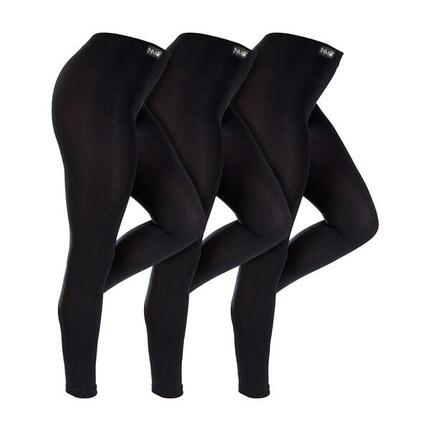 THMO - 3 Paires Femme Leggings Hiver | Chaud Doublé Polaire Sans Pied