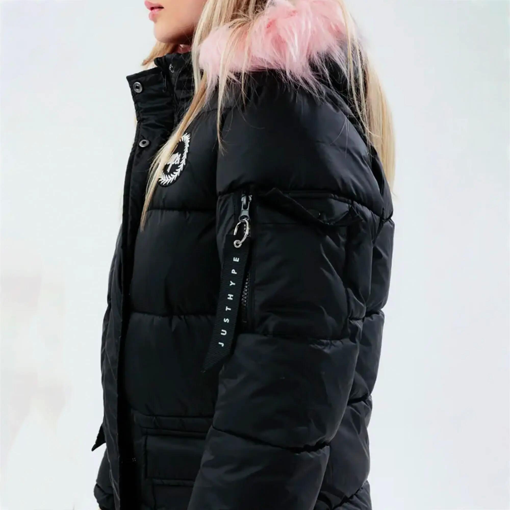HYPE - Veste explorer fille noire capuche matelassée chaude hiver 5/5