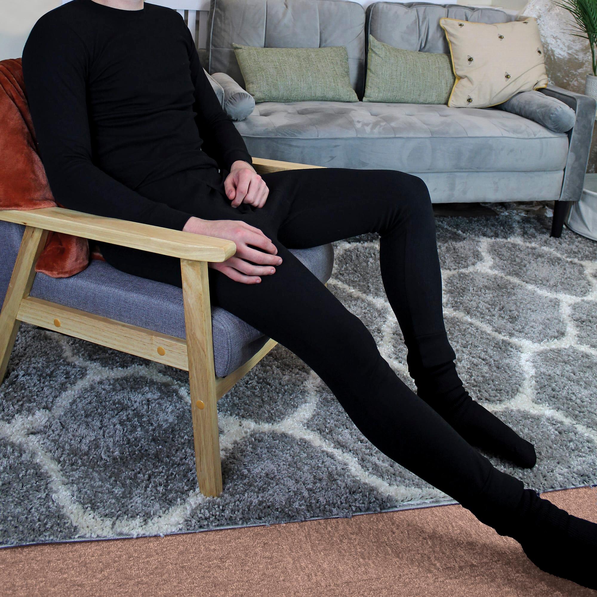 THMO - Mutande Lunghe Termiche Uomo Pantaloni Base Invernali 5/6